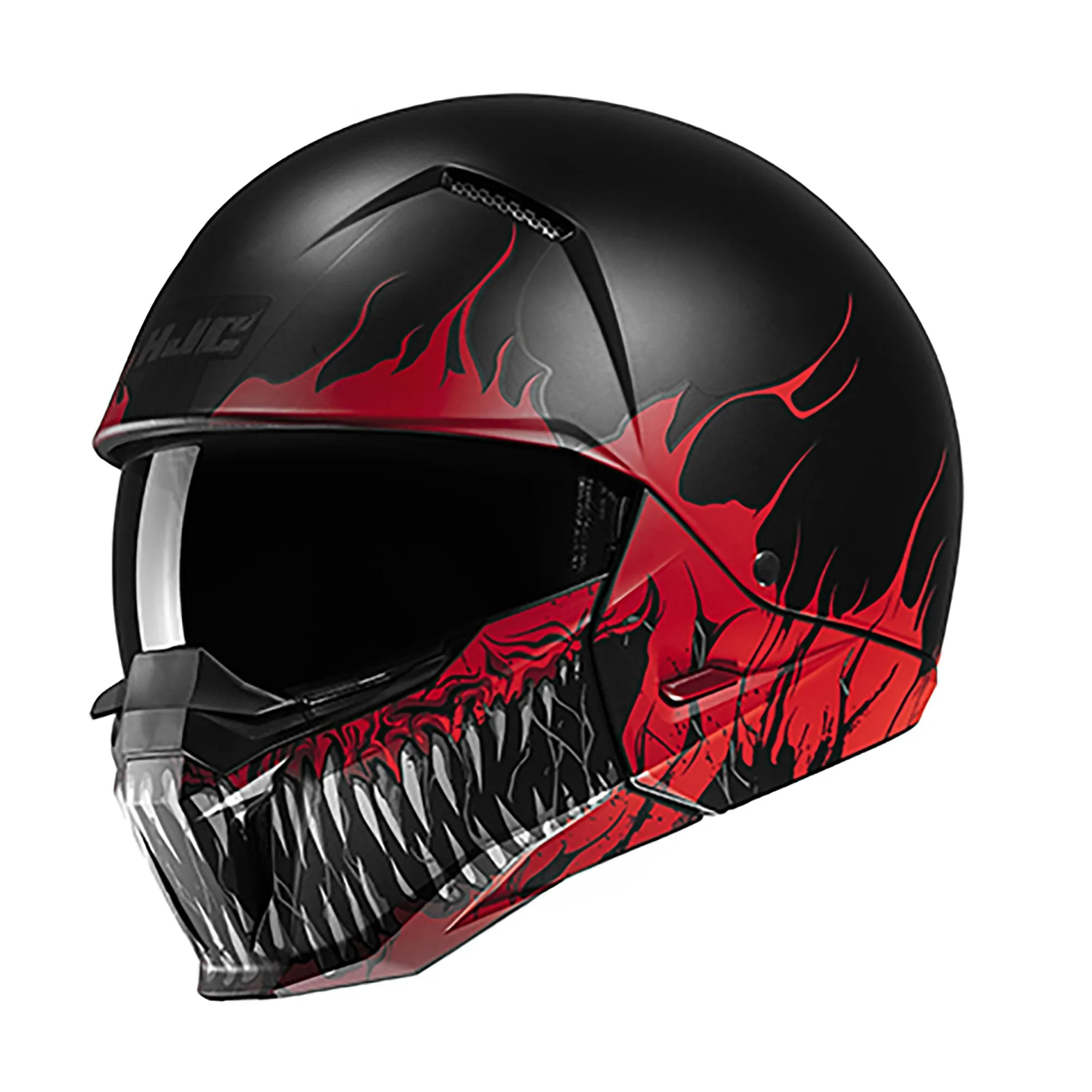 HJC I20 Scraw MC1SF Red Black Open Face Motorbike Helmet