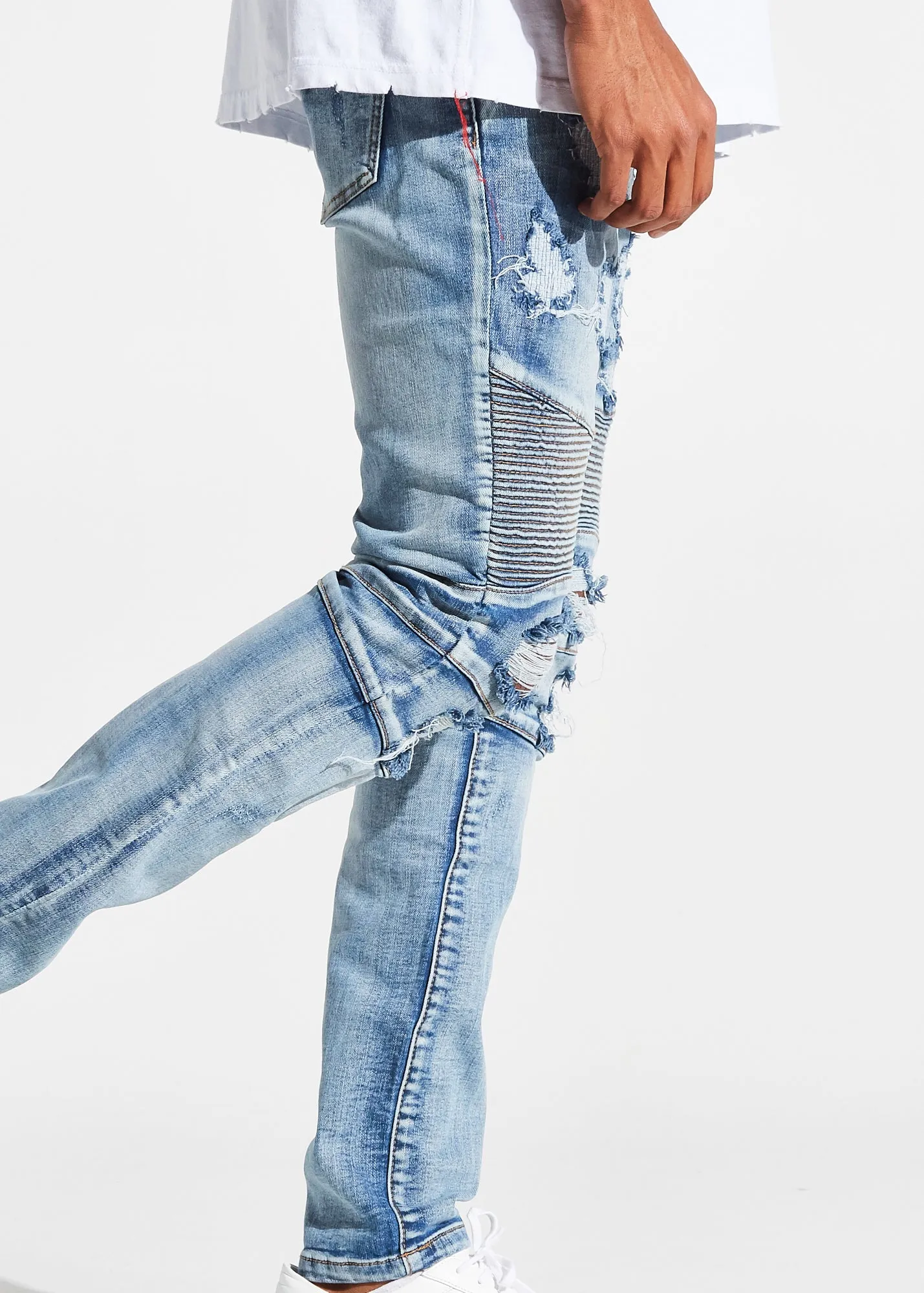 Hoover Biker Denim (Mid Blue)