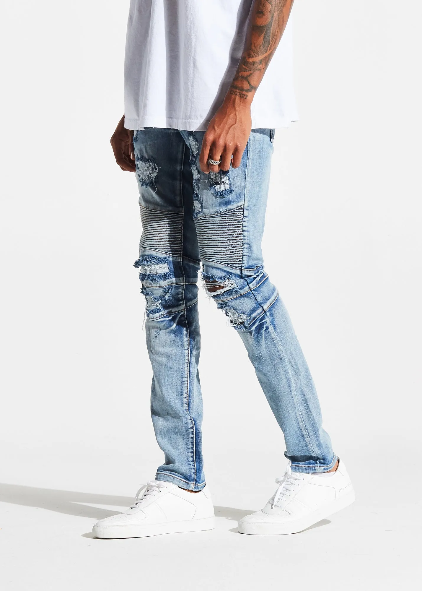 Hoover Biker Denim (Mid Blue)