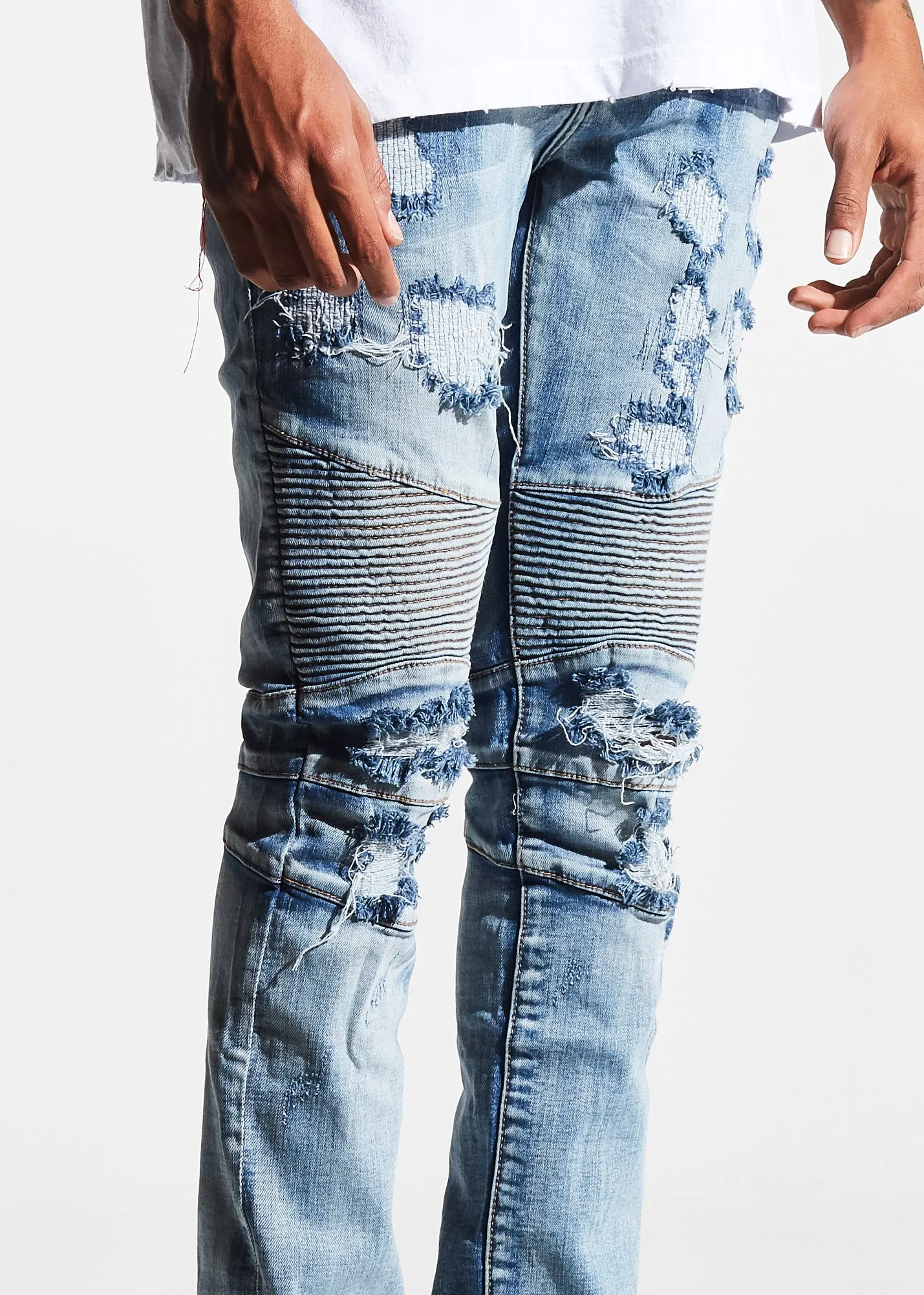 Hoover Biker Denim (Mid Blue)