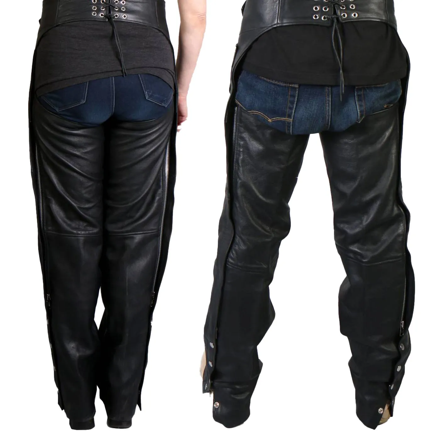 Hot Leathers CHM1005 Best Quality Fully Lined Unisex Black Leather