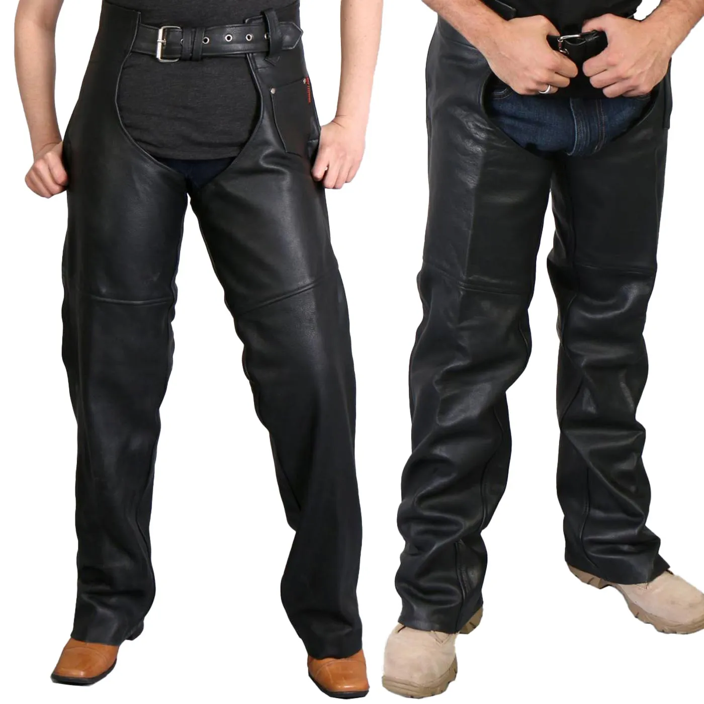 Hot Leathers CHM1005 Best Quality Fully Lined Unisex Black Leather