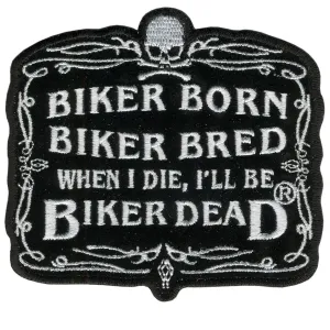 Hot Leathers PPA2072  Biker Born 4" x 3" Patch