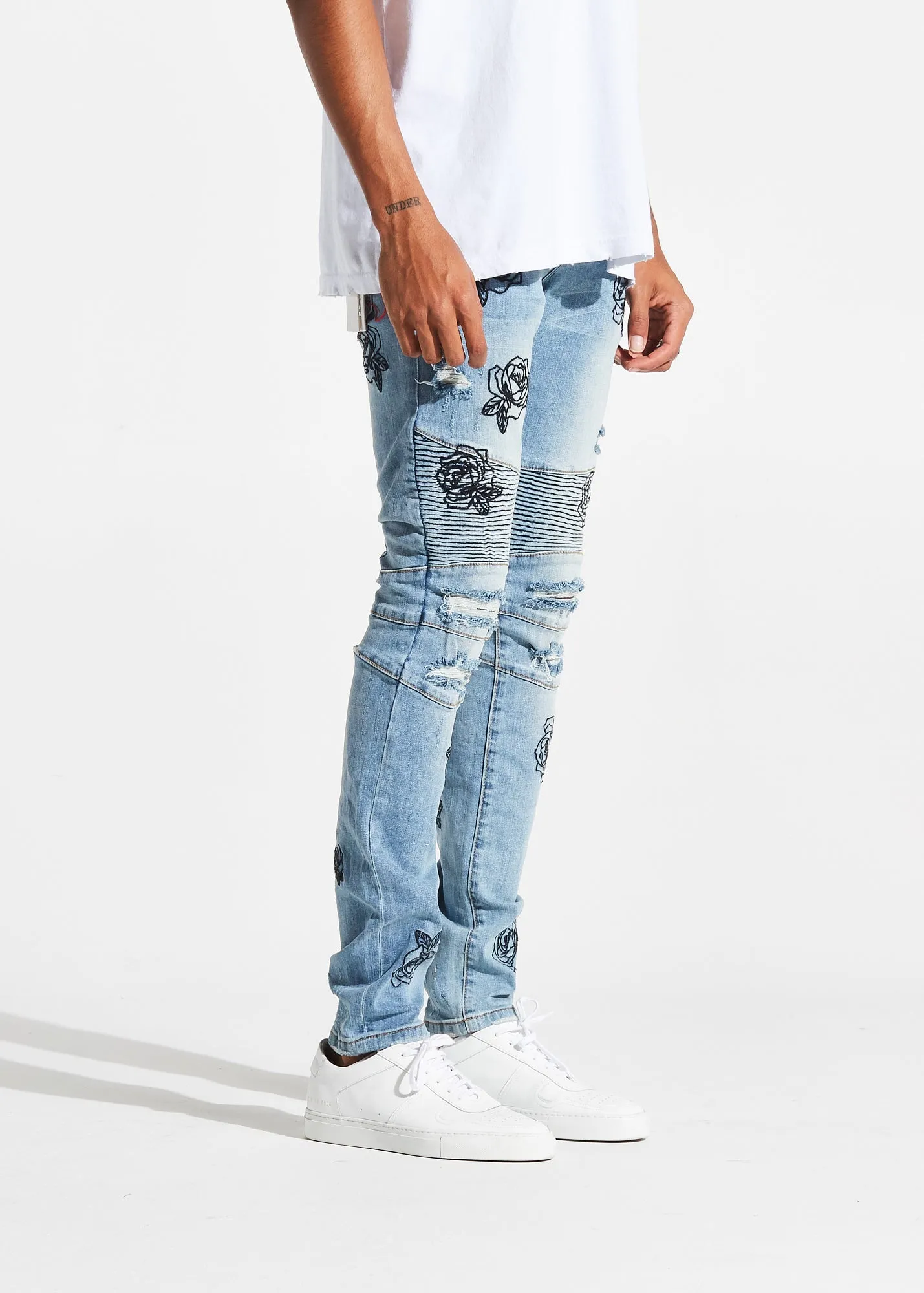 Houten Biker Denim (Mid Blue)