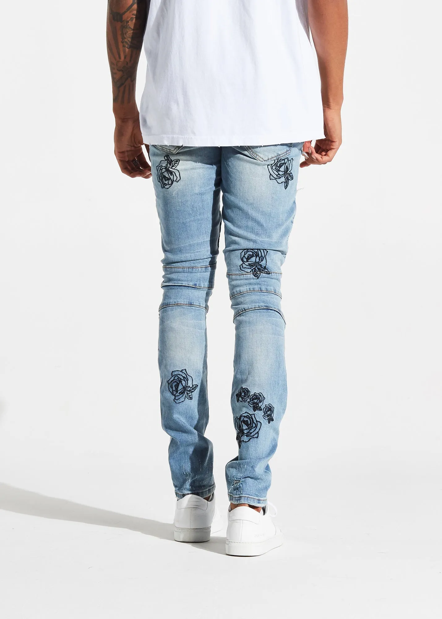 Houten Biker Denim (Mid Blue)