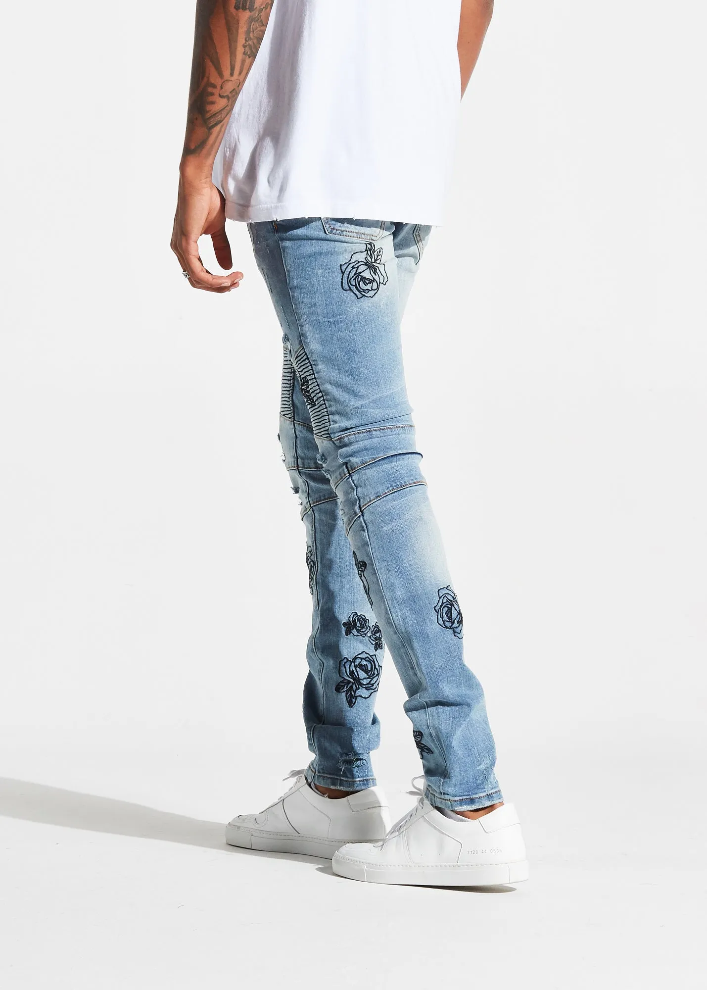 Houten Biker Denim (Mid Blue)