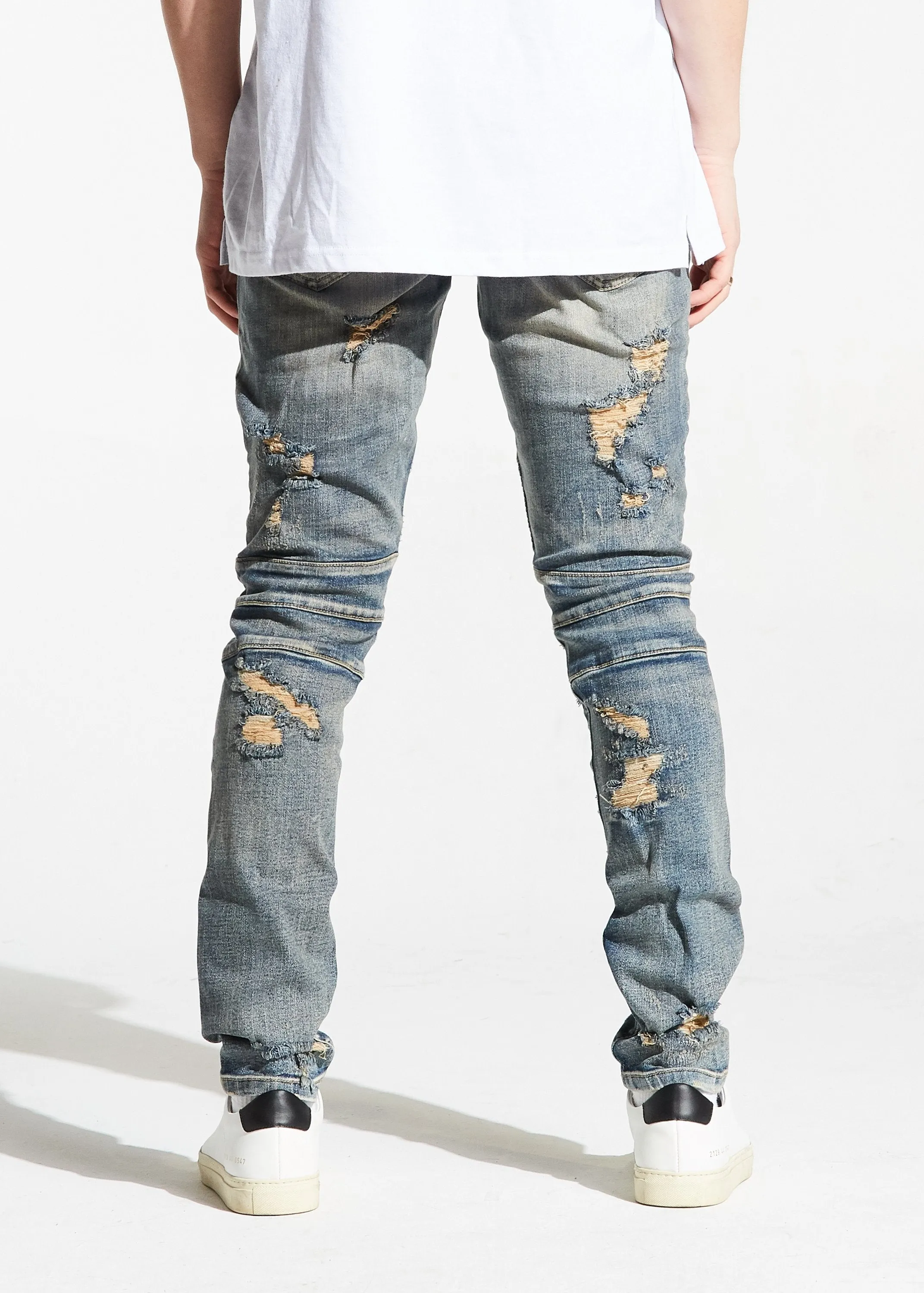 Hughes Biker Denim (Stone Wash)