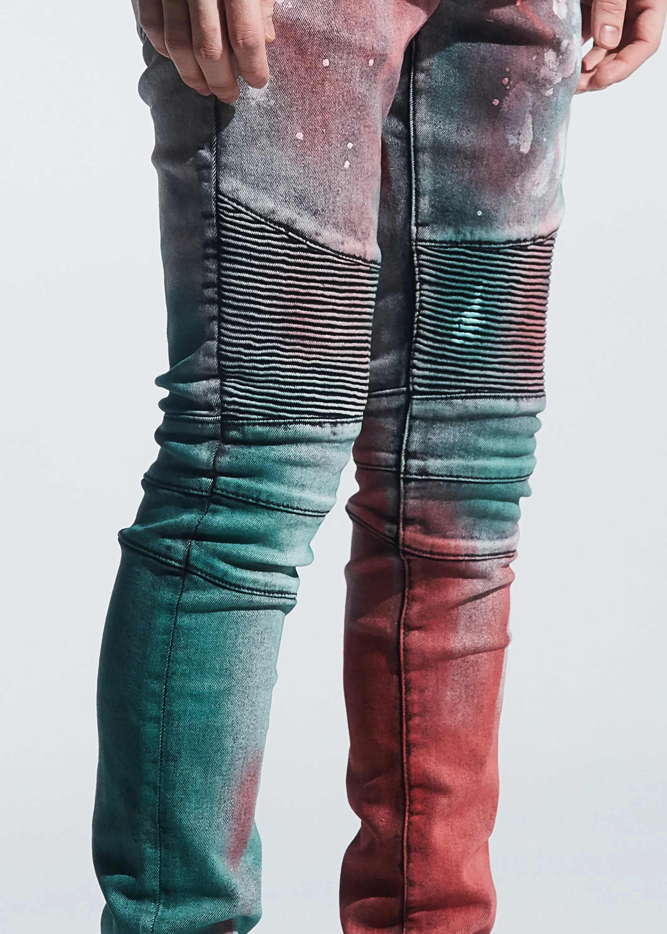 Hunter Biker Denim (Tie Dye Paint Wash)