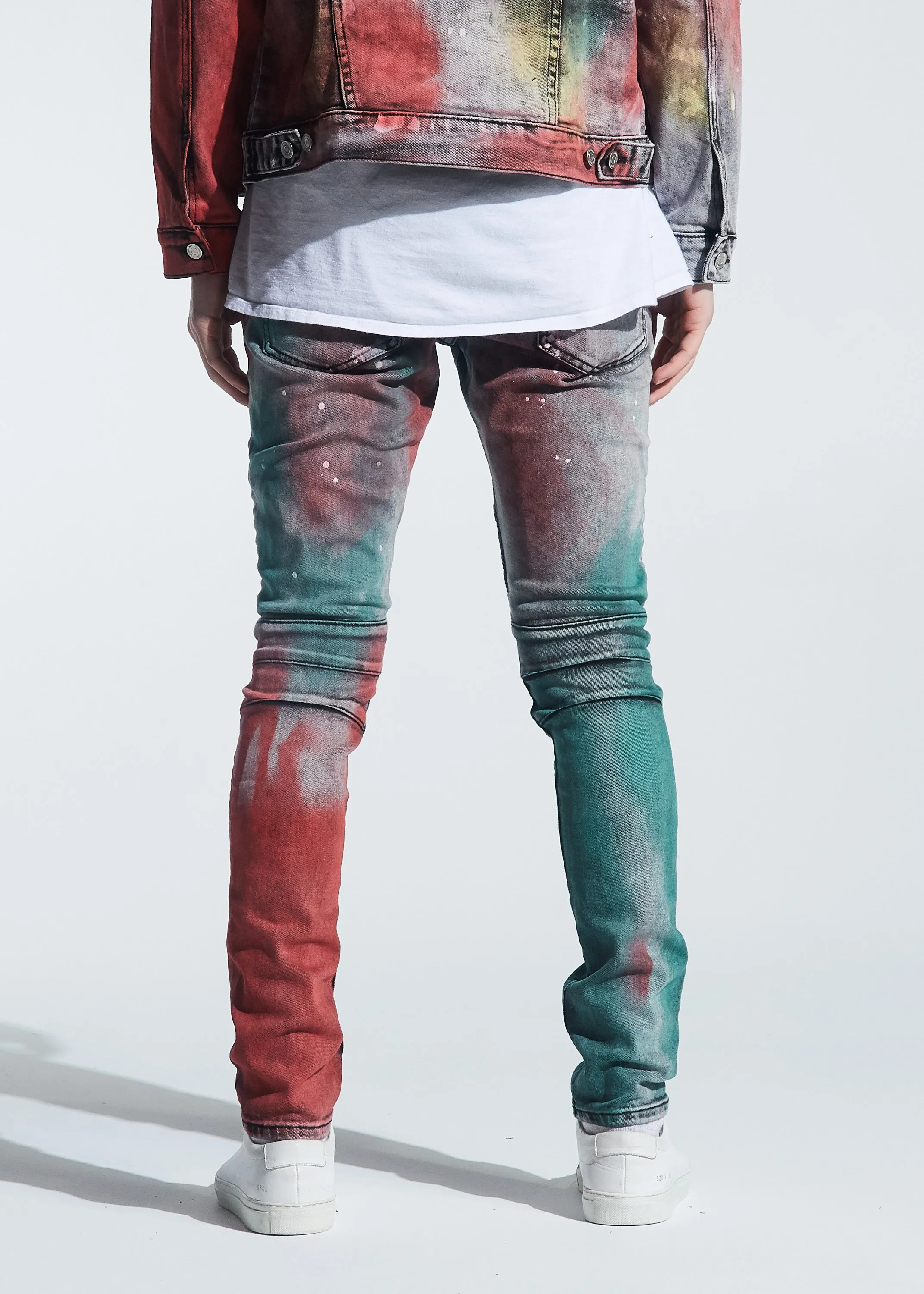 Hunter Biker Denim (Tie Dye Paint Wash)