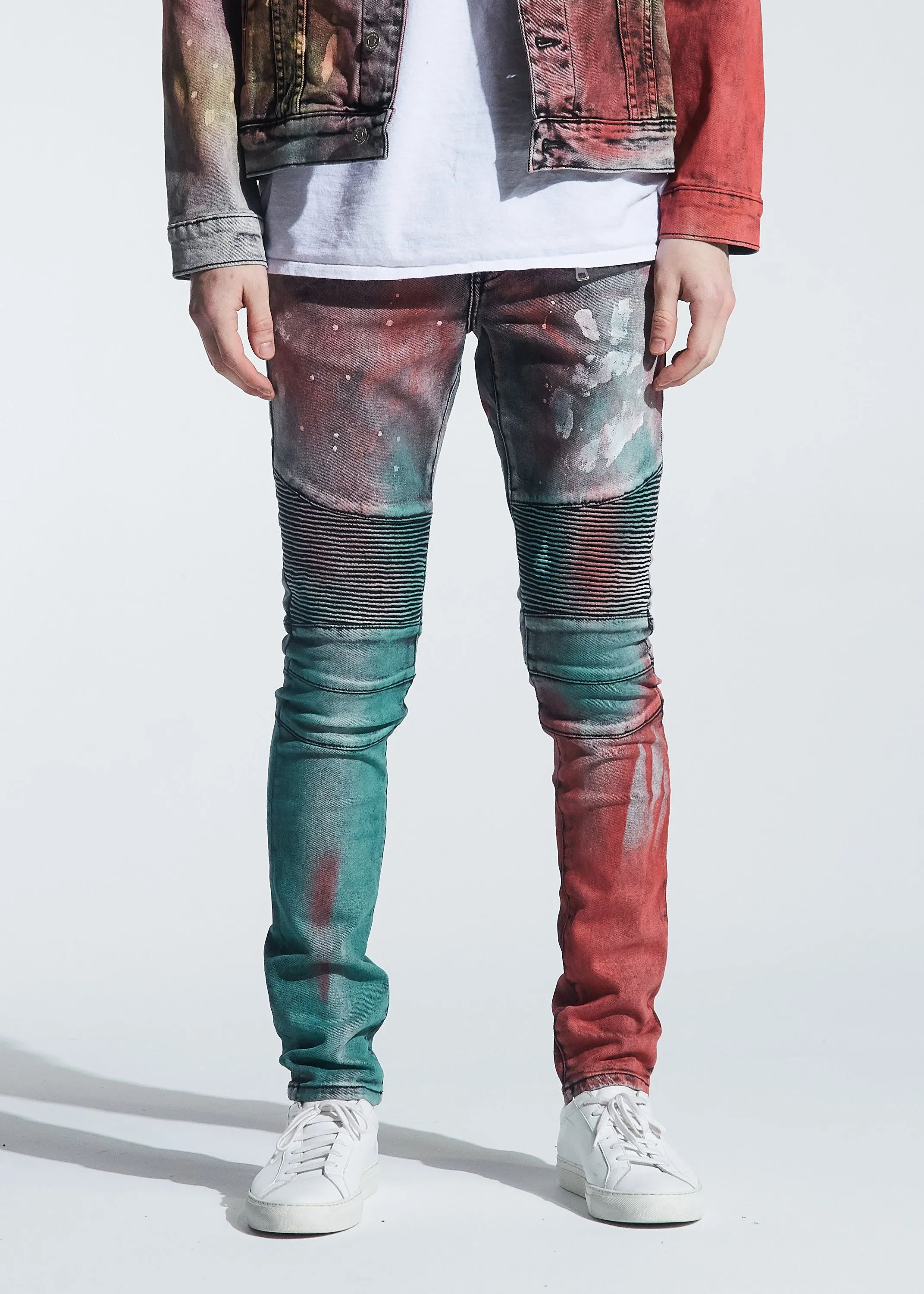 Hunter Biker Denim (Tie Dye Paint Wash)