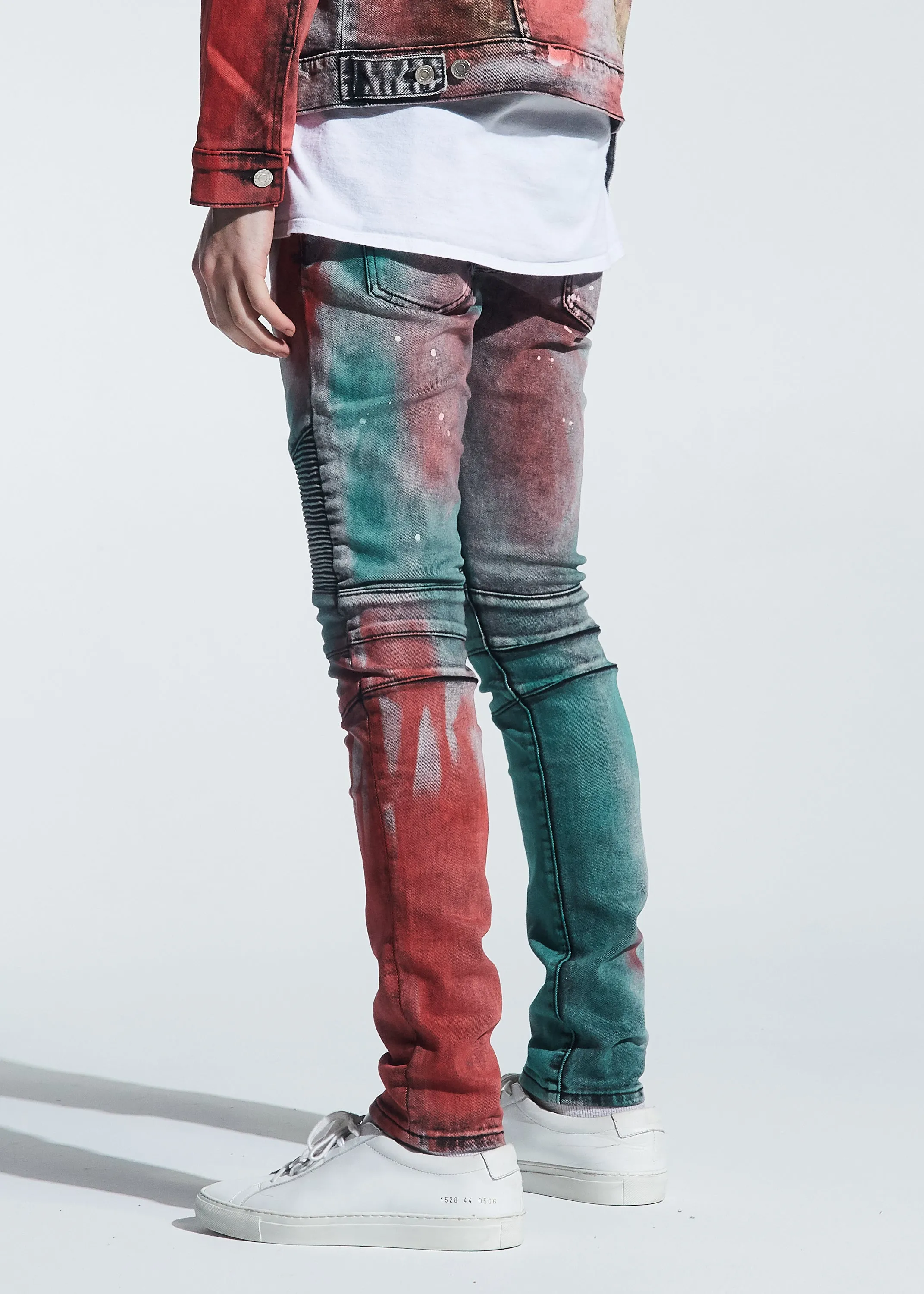 Hunter Biker Denim (Tie Dye Paint Wash)