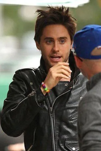 Jared Leto Sucide Squad's Hero Men's Black Biker Leather Jacket