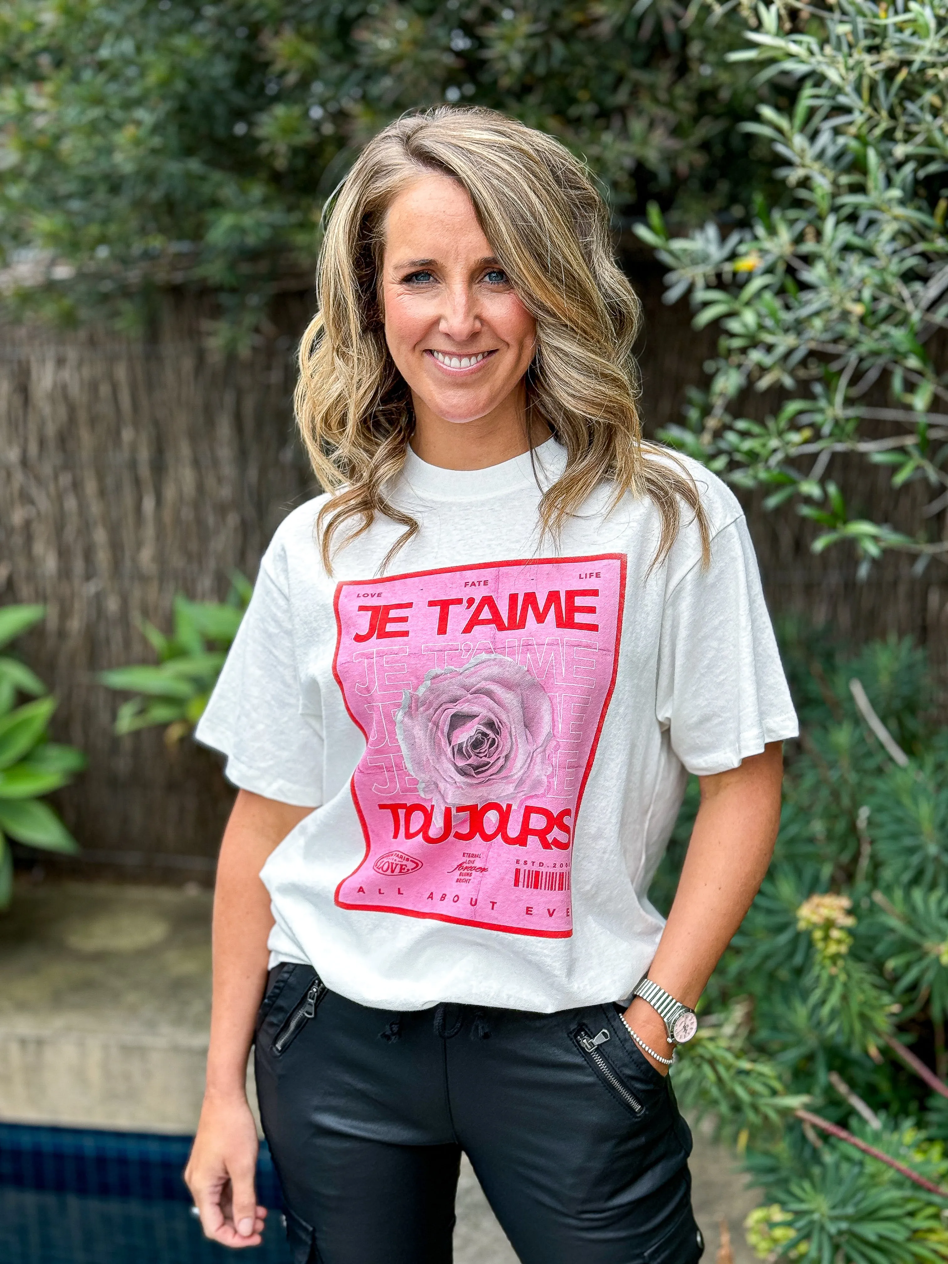 Je T'Aime OverSized Tee - VIntage White