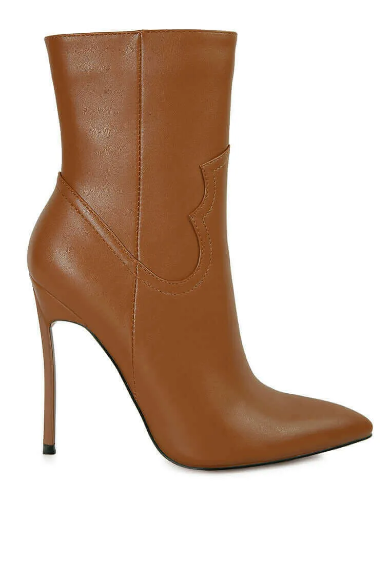 jenner high heel cowboy ankle boots