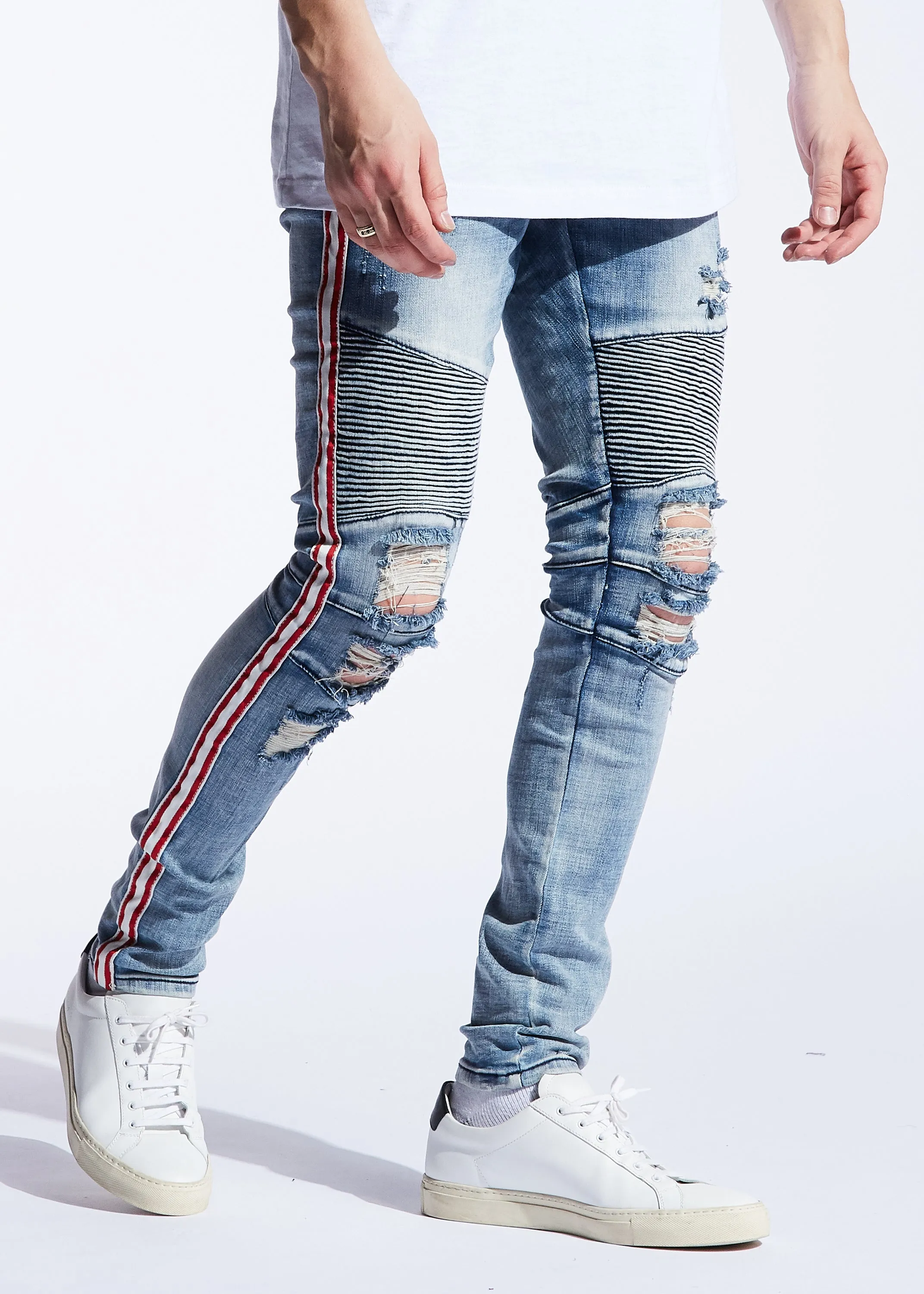 Khalil Biker Denim (Blue)