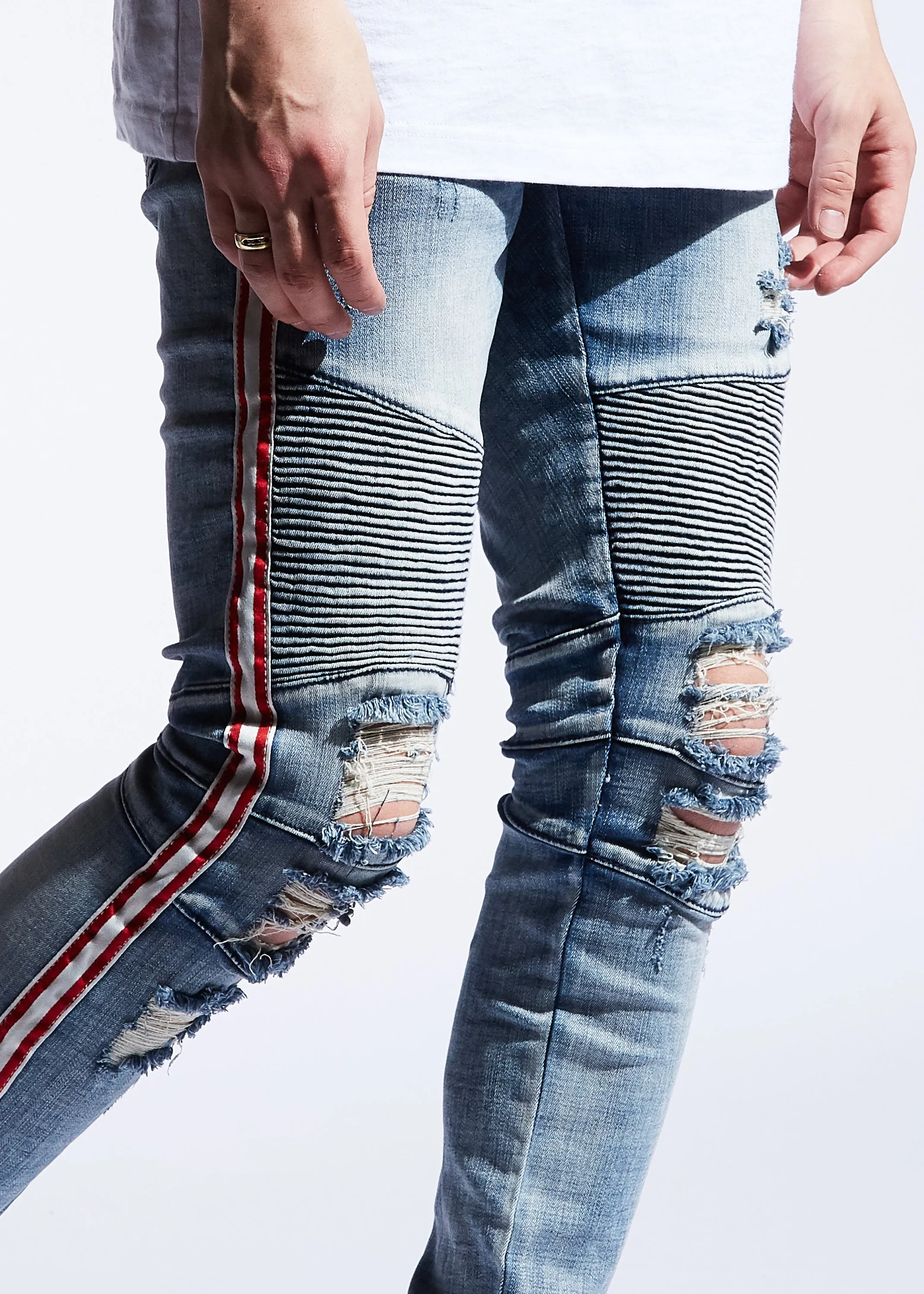 Khalil Biker Denim (Blue)