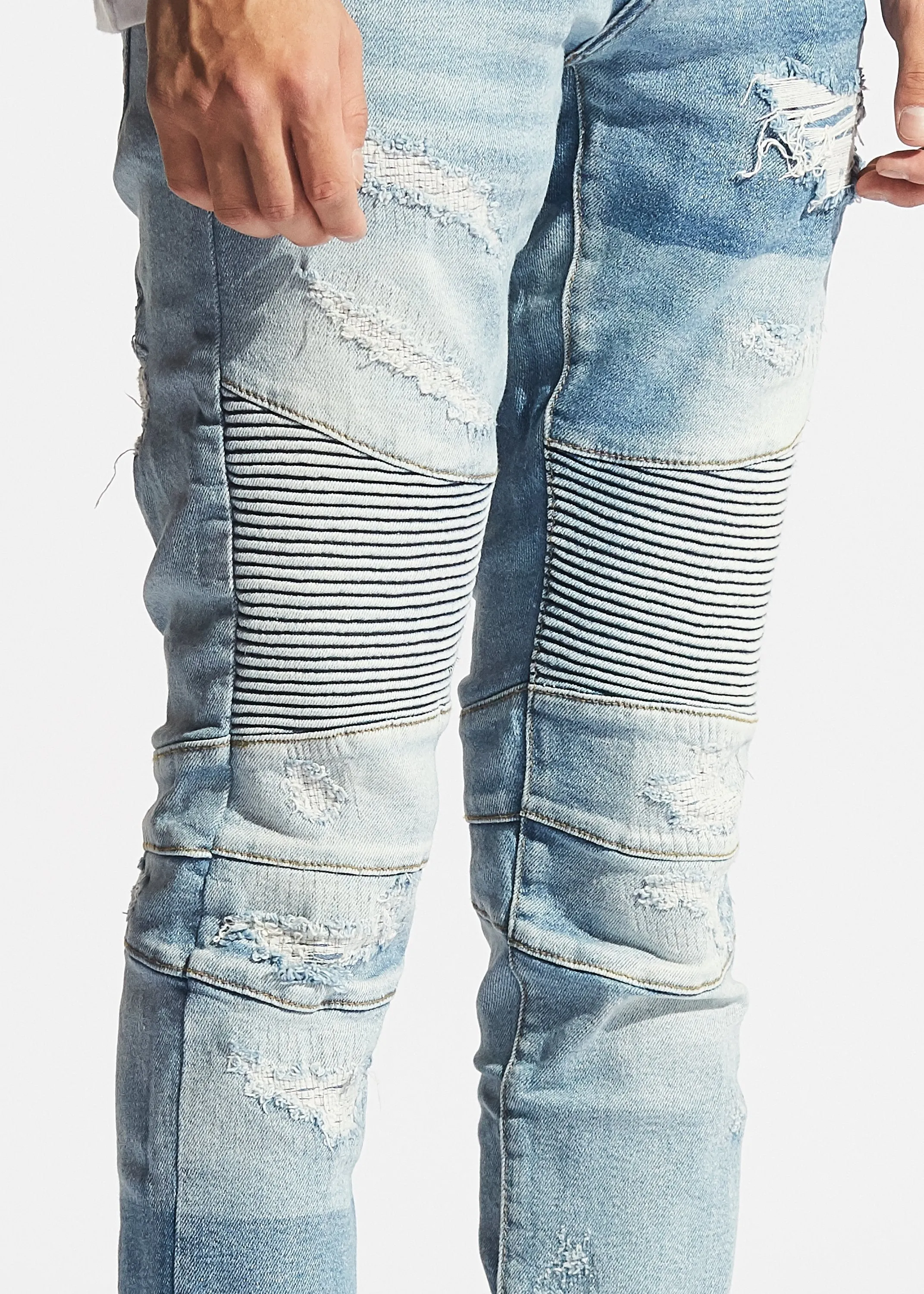 Logan Biker Denim (Light Blue)