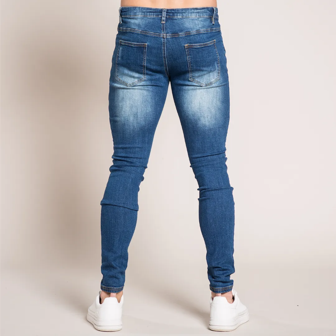 Mauer Biker Jeans - Mid Blue