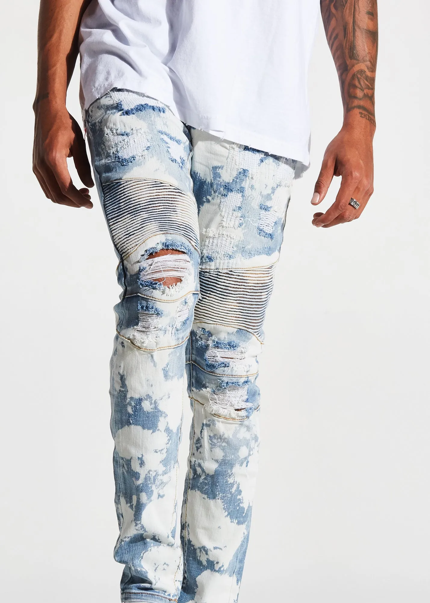 McClure Biker Denim (Cloud Wash)