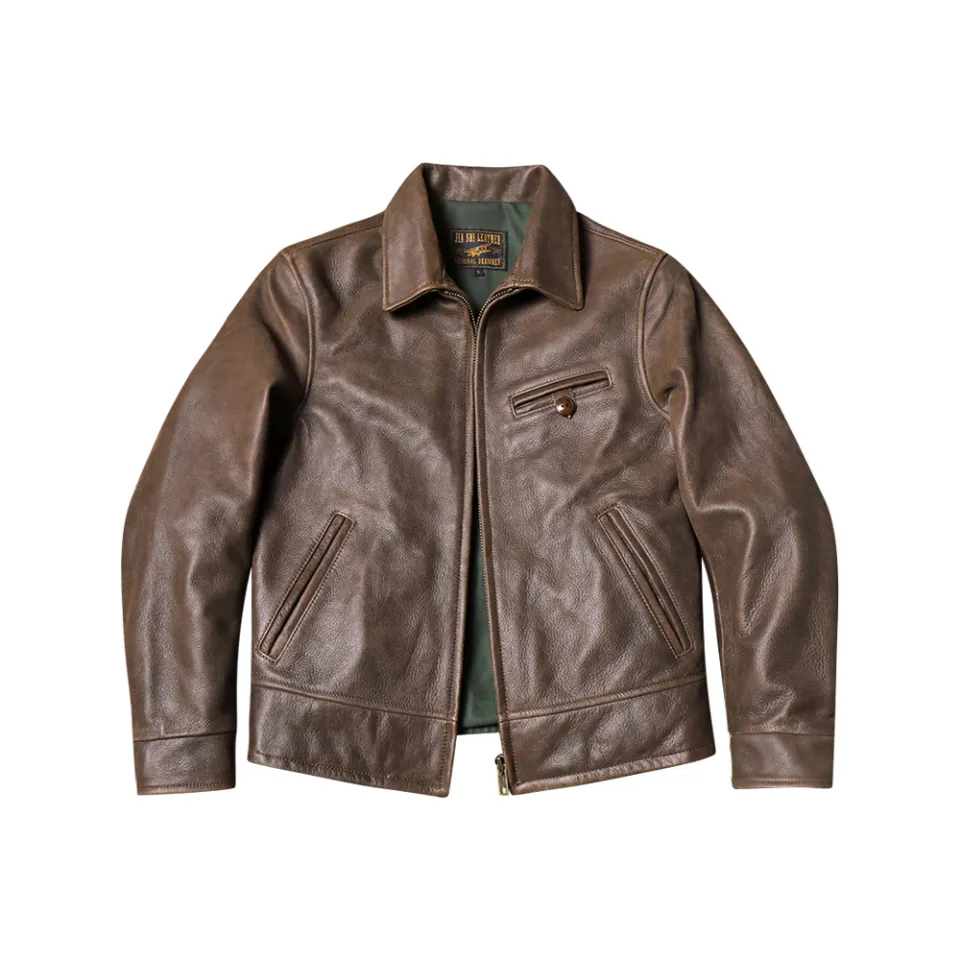 Men's 1940s Motorcycle Leather Jacket