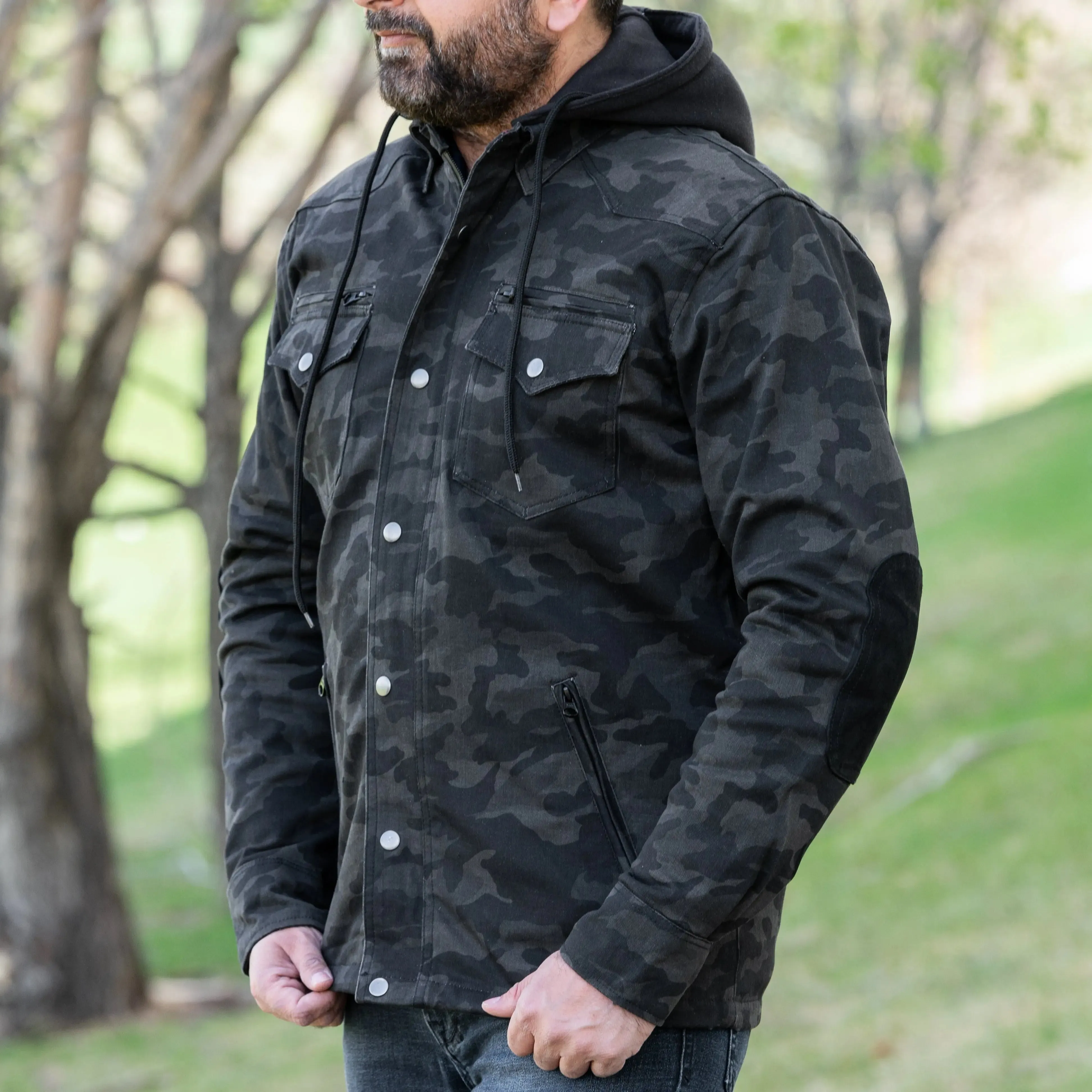 Men's Armored Biker Shirt with Extra Protection