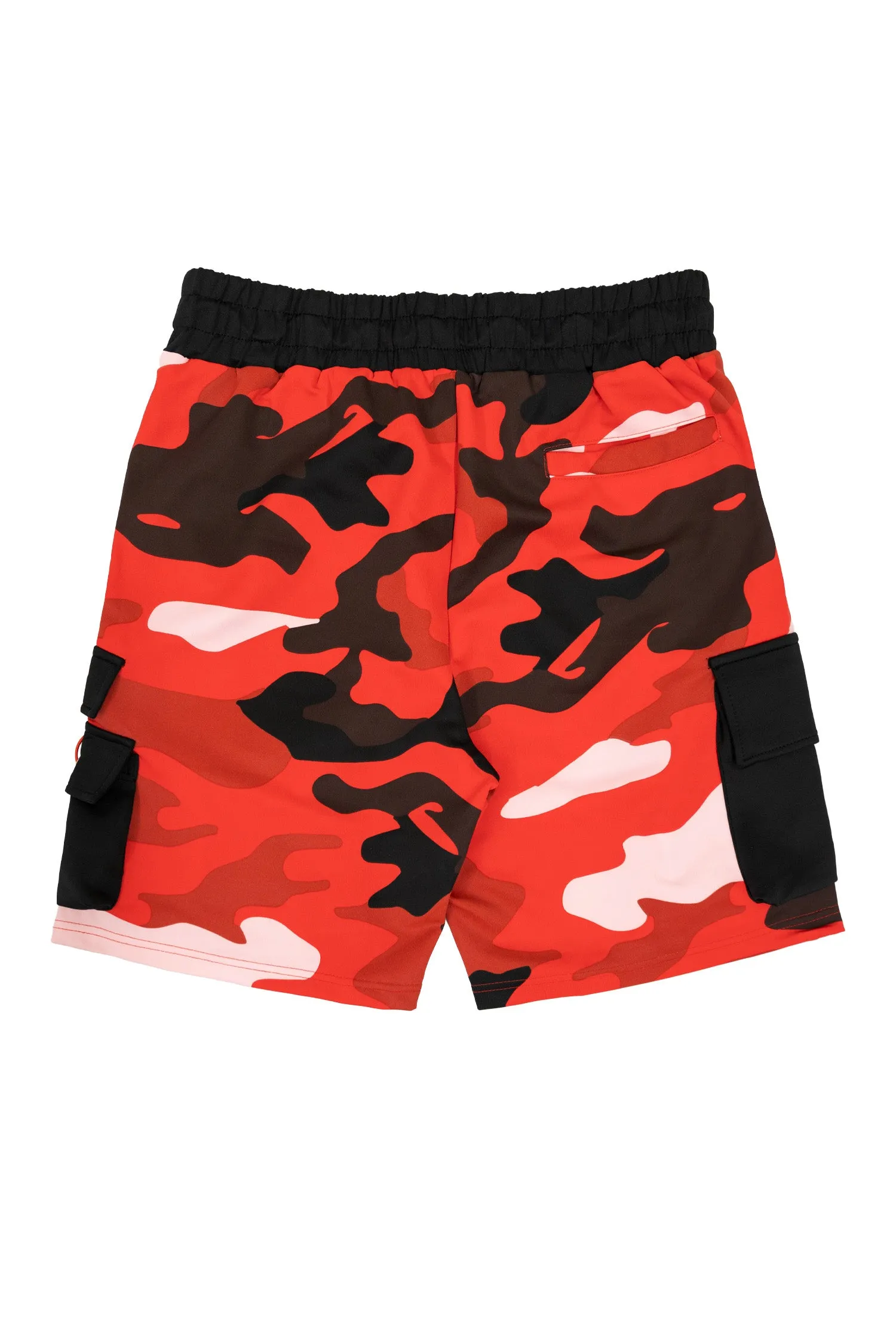 Men's Full Camo Sweat Cargo Shorts