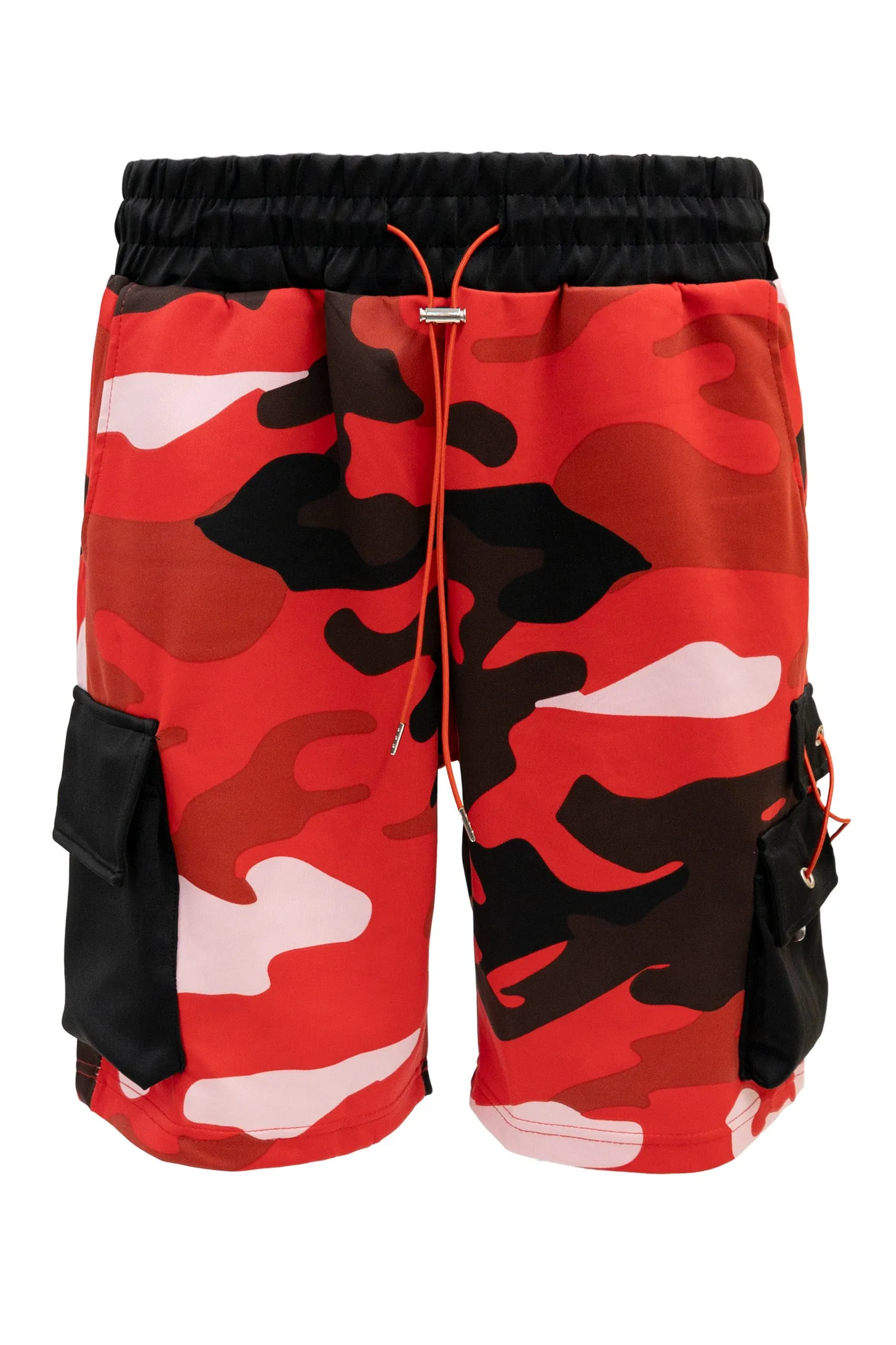 Men's Full Camo Sweat Cargo Shorts