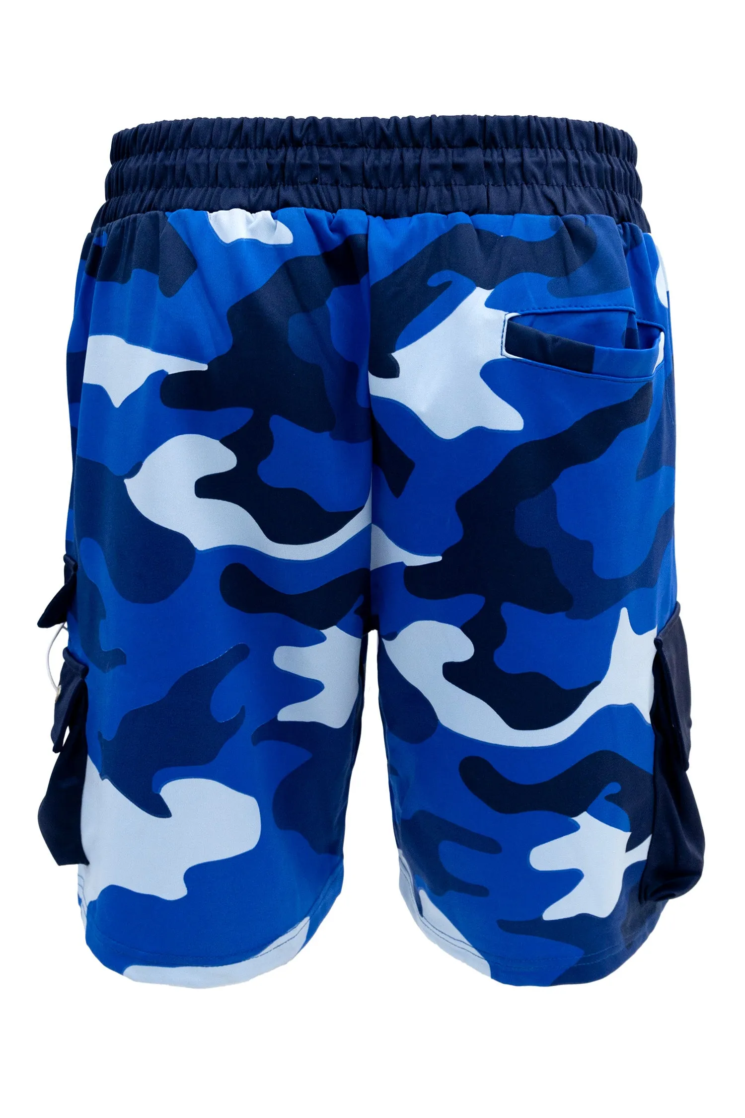 Men's Full Camo Sweat Cargo Shorts