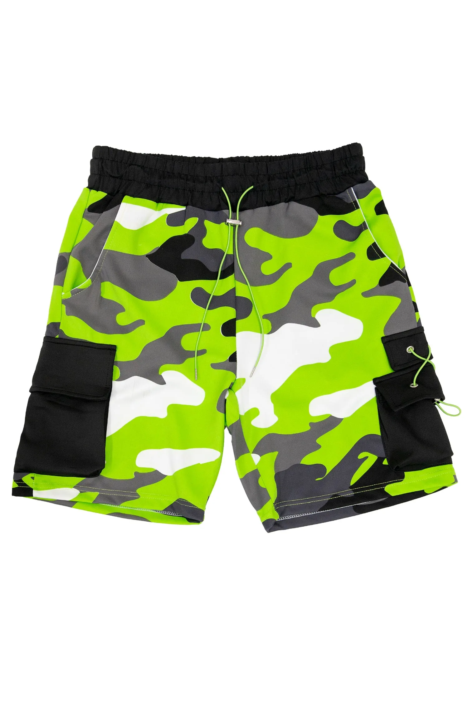 Men's Full Camo Sweat Cargo Shorts