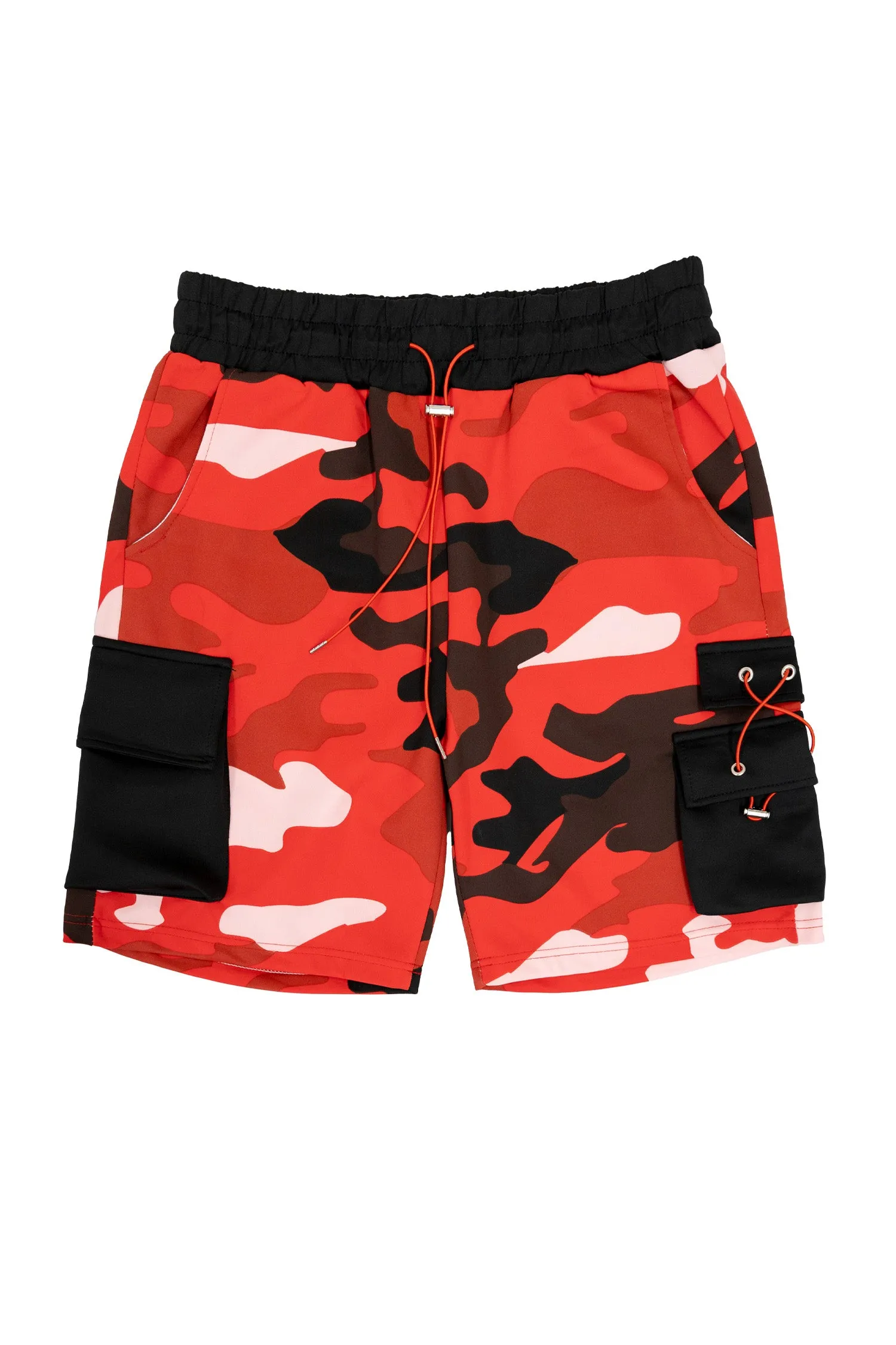 Men's Full Camo Sweat Cargo Shorts