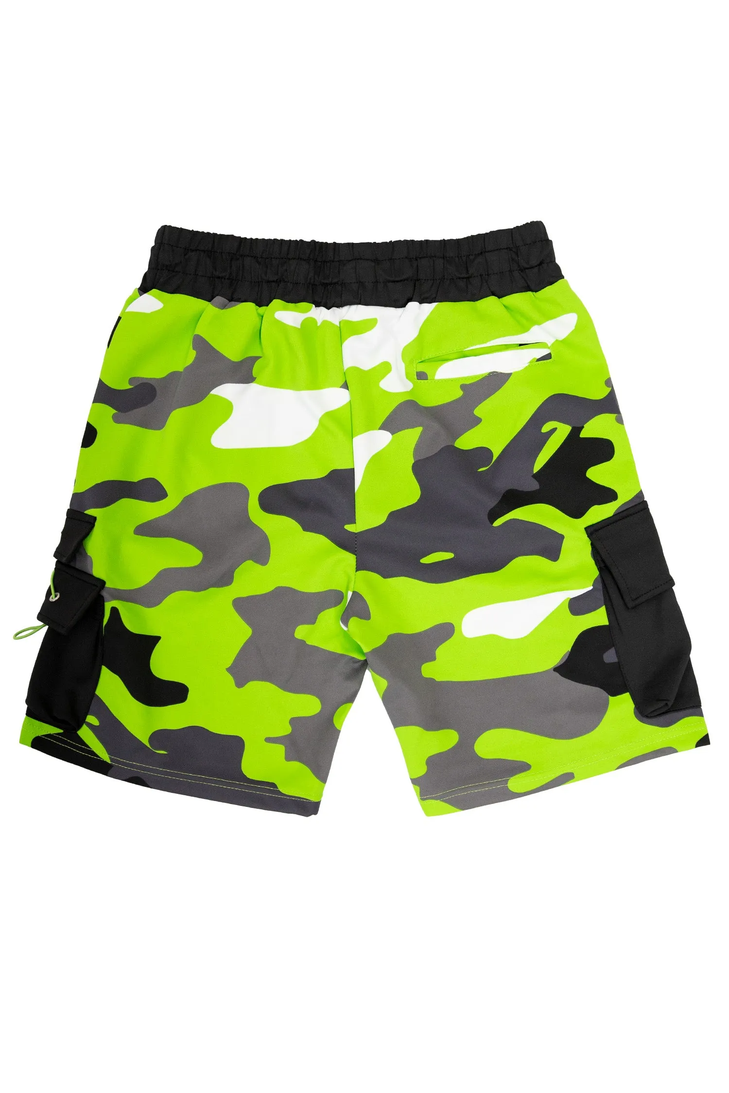 Men's Full Camo Sweat Cargo Shorts