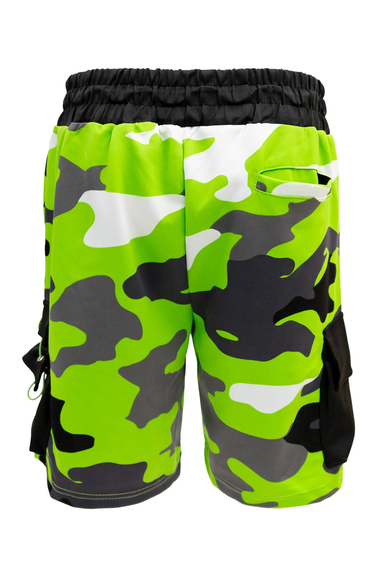 Men's Full Camo Sweat Cargo Shorts