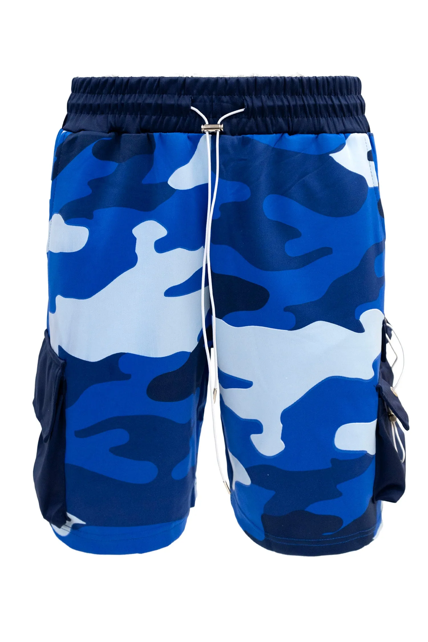 Men's Full Camo Sweat Cargo Shorts