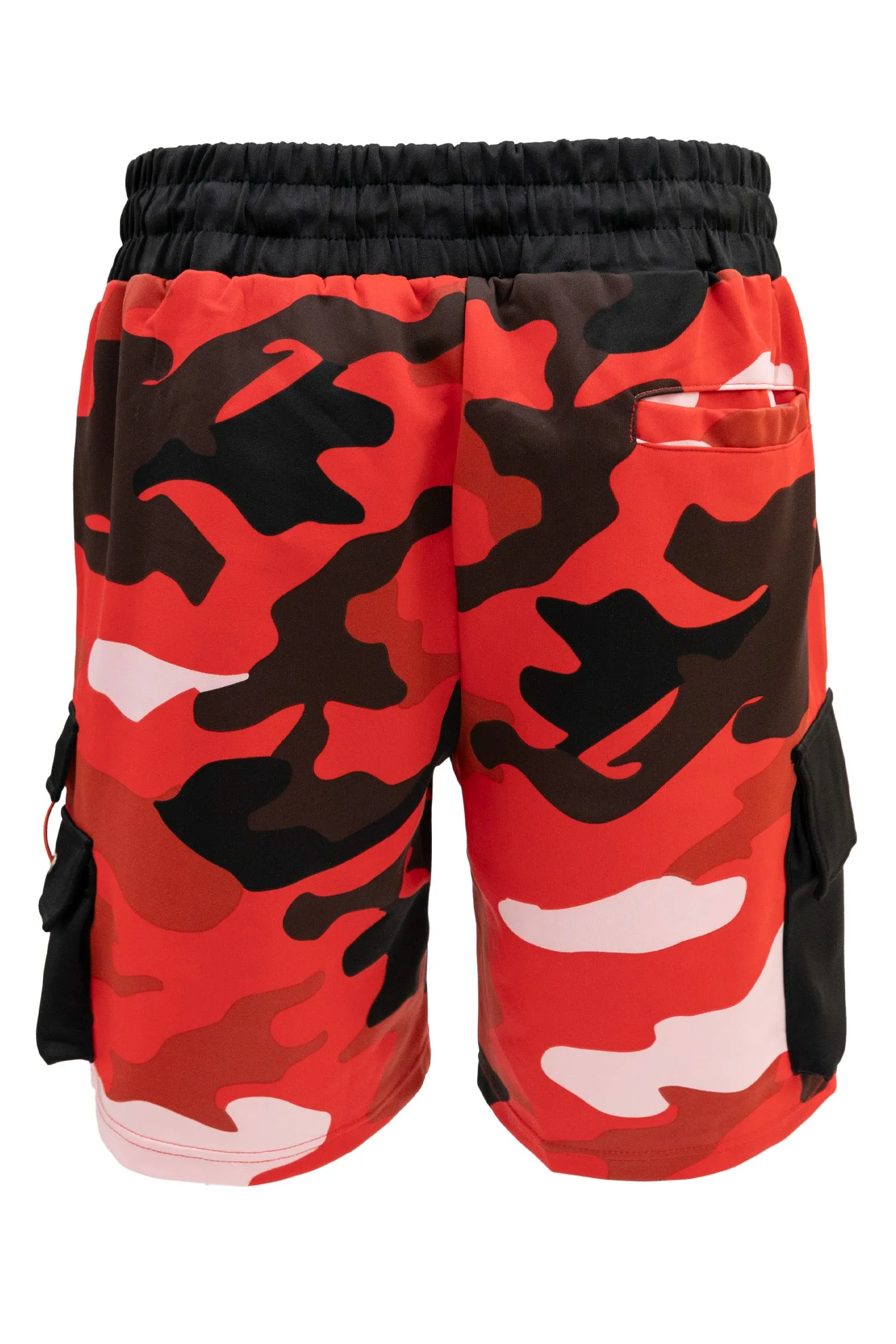 Men's Full Camo Sweat Cargo Shorts