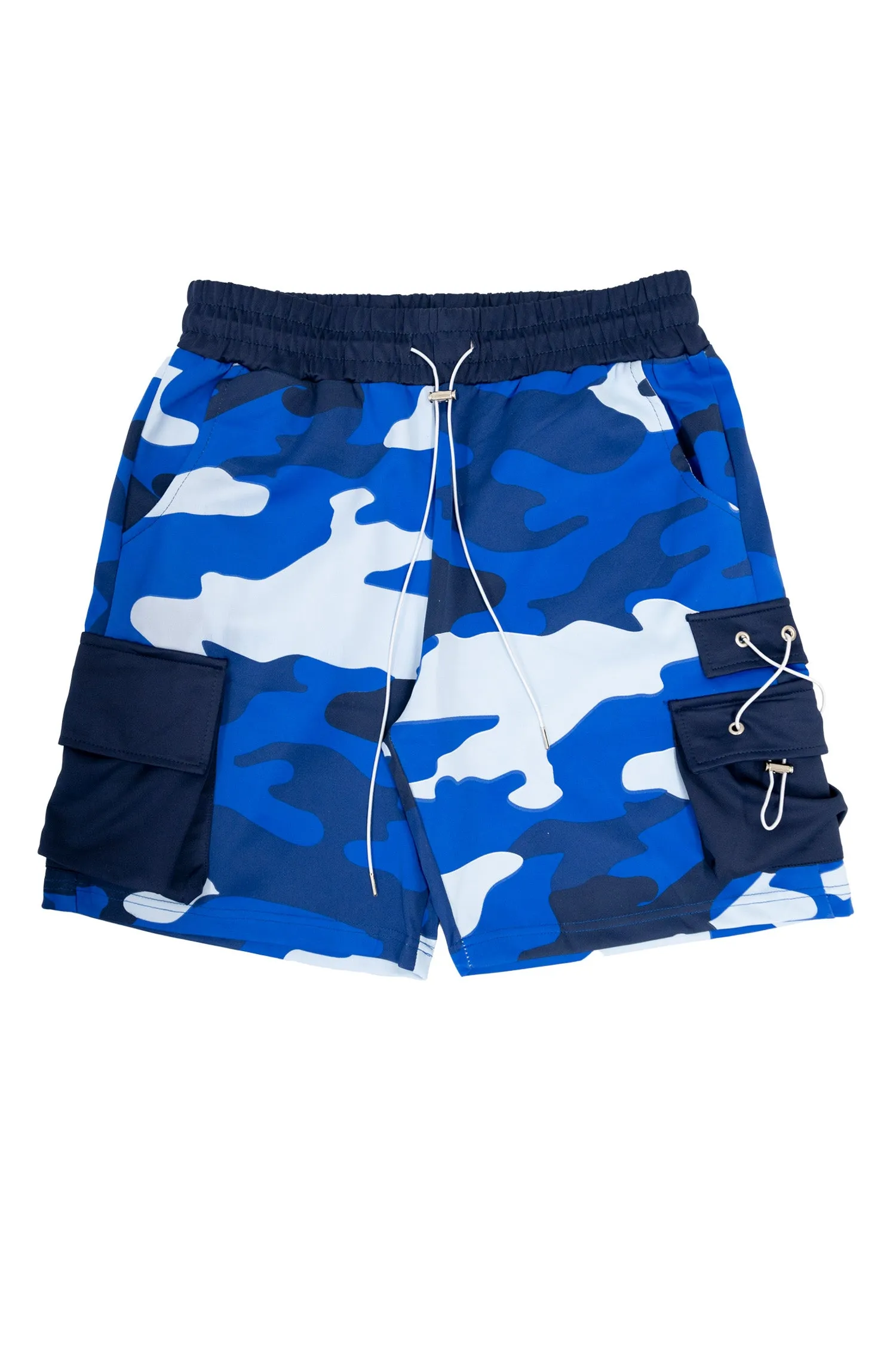 Men's Full Camo Sweat Cargo Shorts