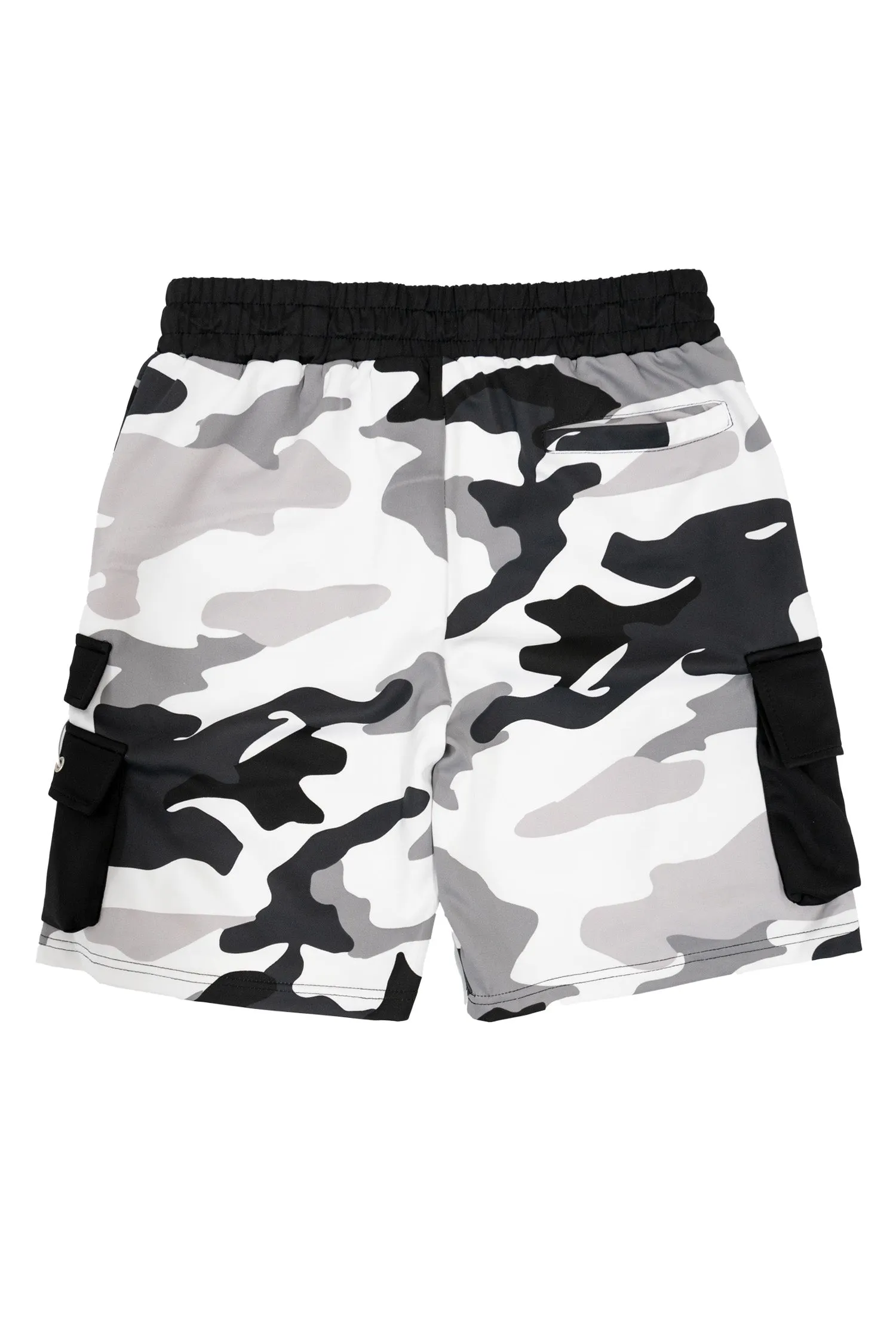 Men's Full Camo Sweat Cargo Shorts