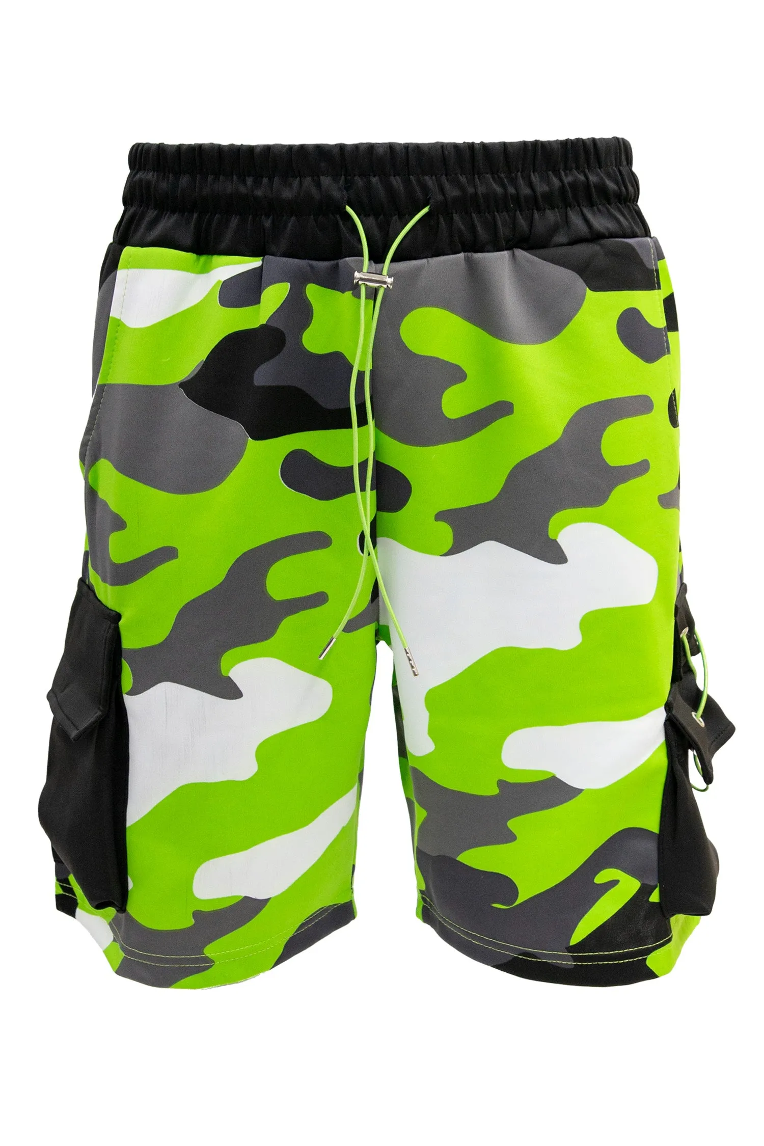 Men's Full Camo Sweat Cargo Shorts