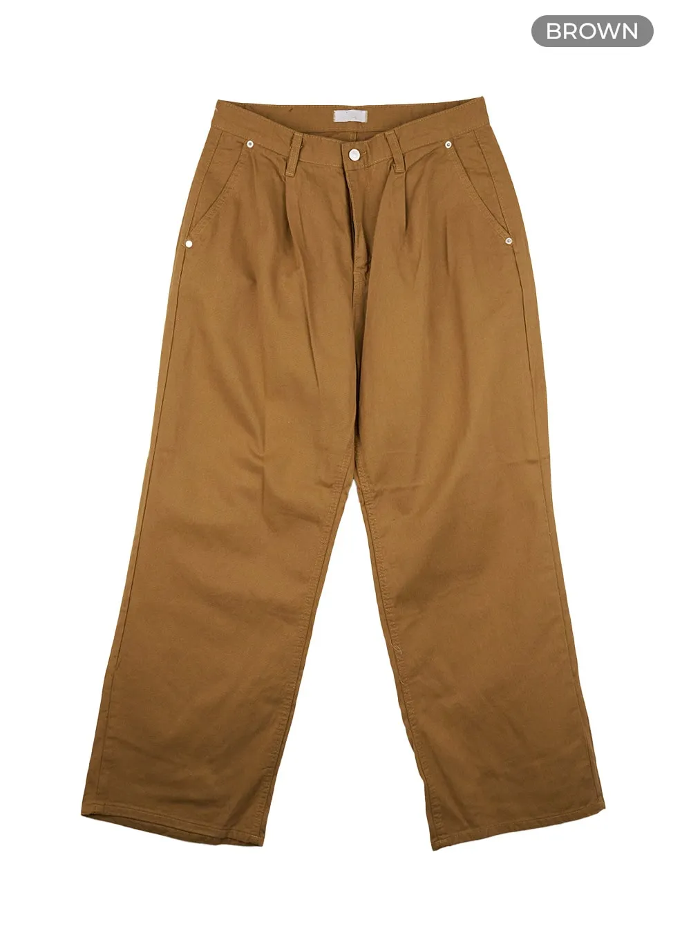 Men's Pintuck Cotton Wide-Leg Pants CO408