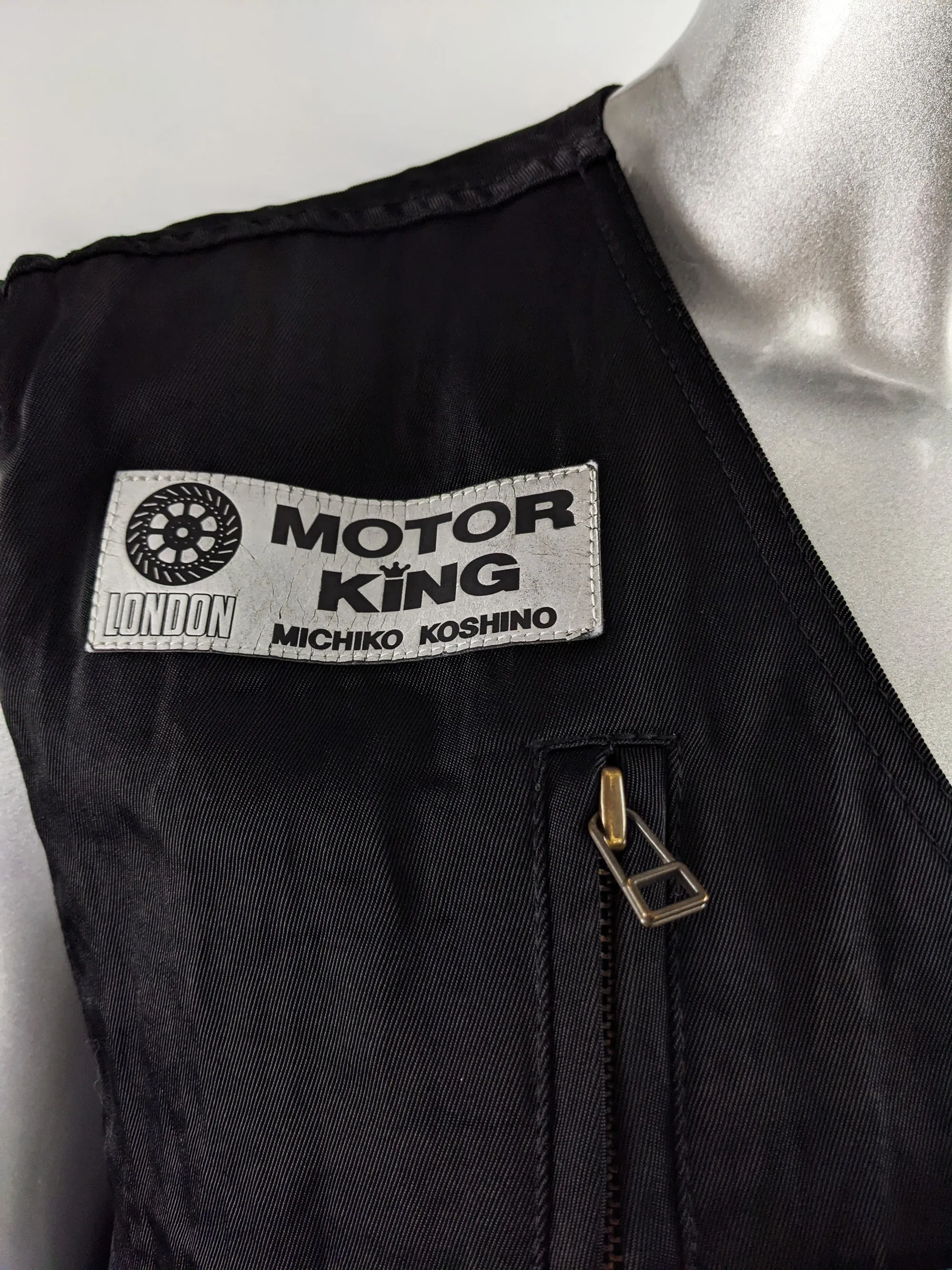 Mens Vintage Motorking Sleeveless Jacket Tactical Vest, 1990s