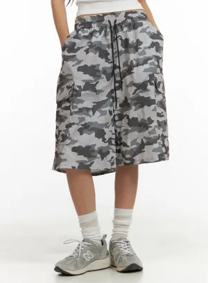 Midi Camo Cargo String Pants CU414