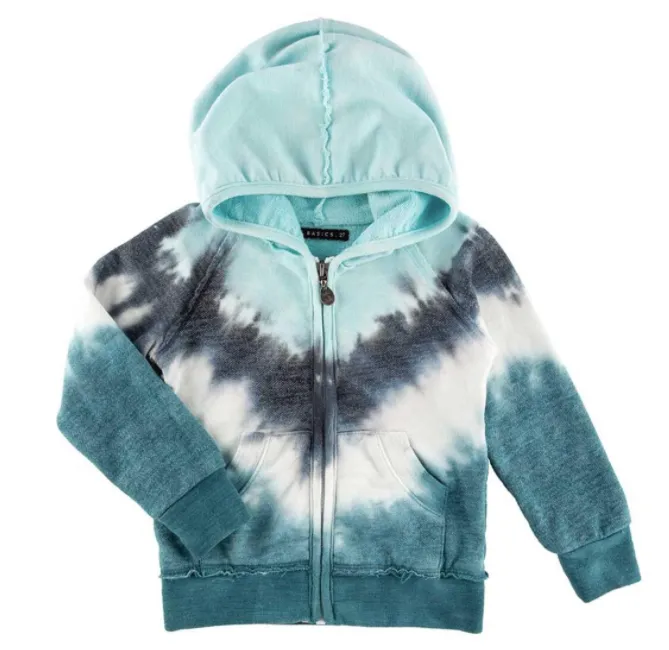 Miki Miette - Boys Indigo Zip Hoodie in Surf