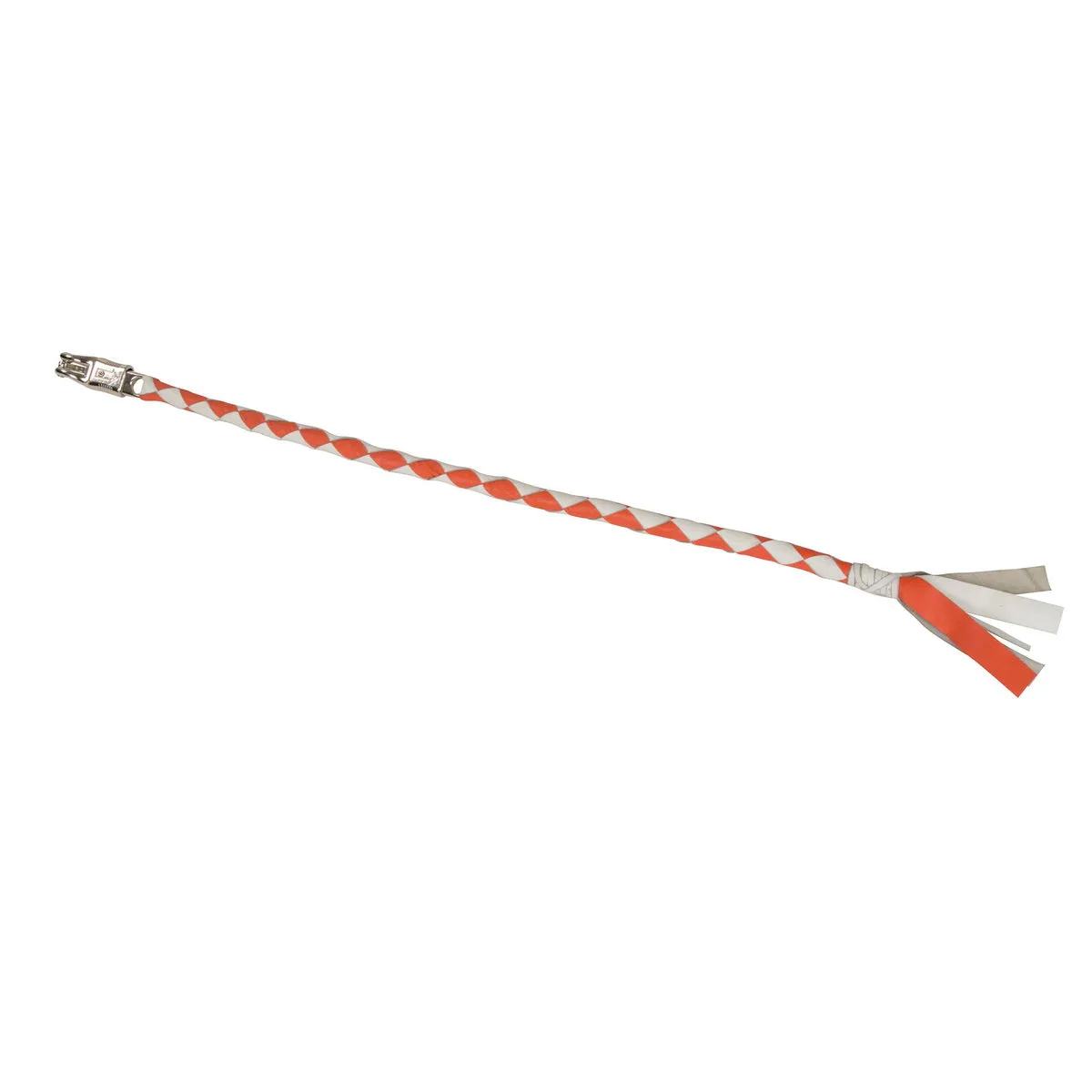 Milwaukee Leather 36'' Genuine Leather Whip - White and Orange Get