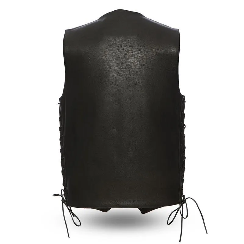 MKL - Clause Men's Motorcycle Western Style Leather Vest