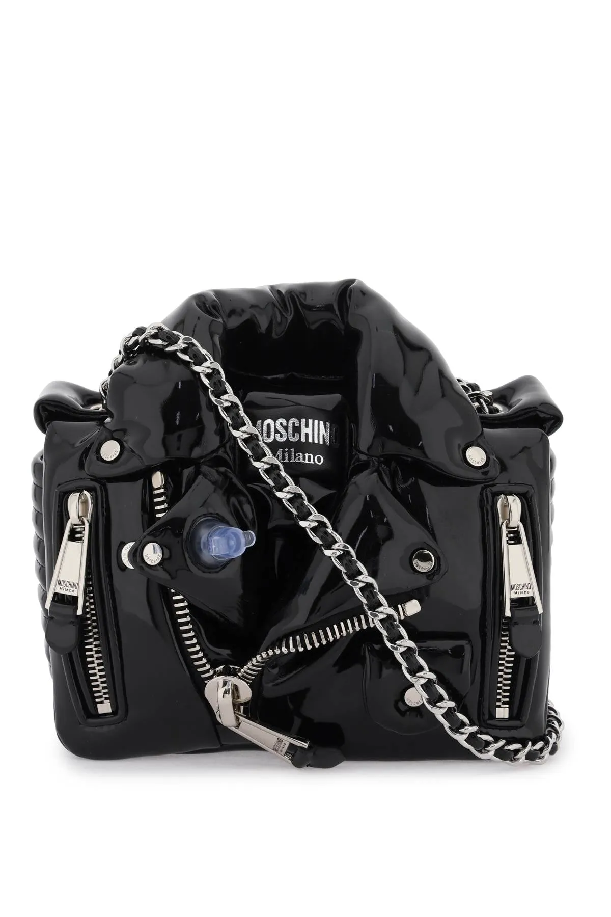 Moschino Inflatable Effect Biker Bag