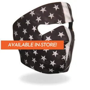 Neoprene Full Face Mask - Black White Flag FMA 1032 | Hot Leathers