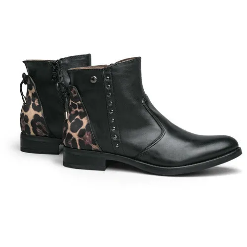 NeroGiardini Leopard Print Ankle Boots