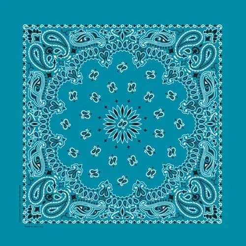 NT4412 Bandana Paisley Turquoise