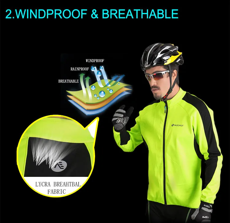 Nuckily NJ604 Men's High Quality Fleece Winter Cycling Jacket