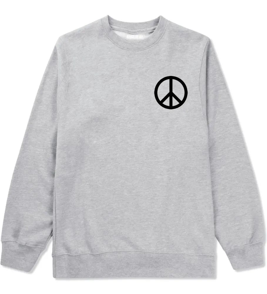 Peace Sign Symbol Meme Crewneck Sweatshirt