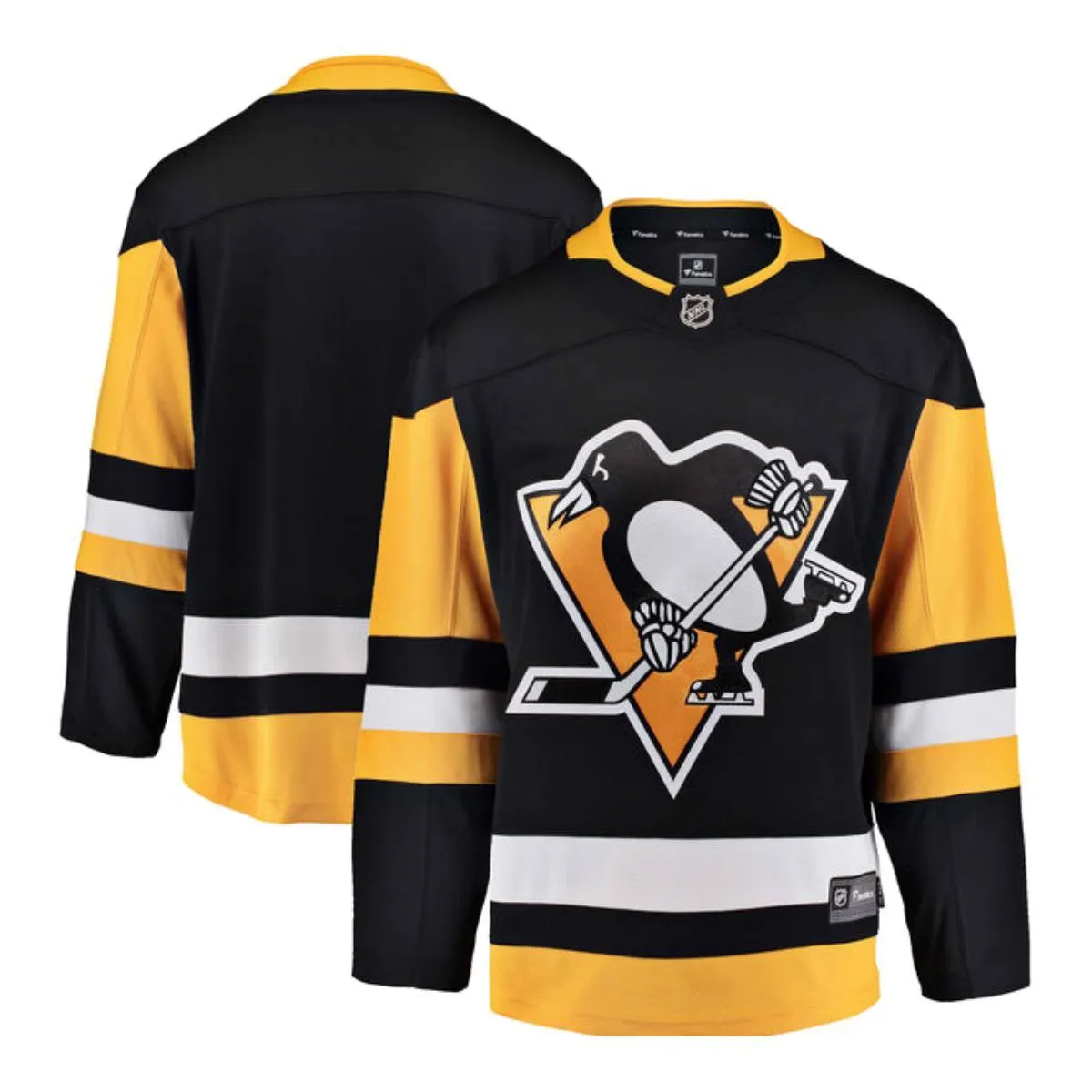 Pittsburgh Penguins Fanatics Black Breakaway NHL Hockey Home Jersey